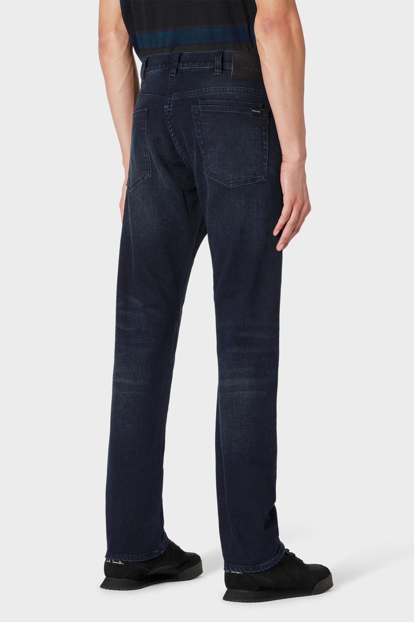 MENS STANDARD FIT JEAN OVER DYED NAVY + WASH 2