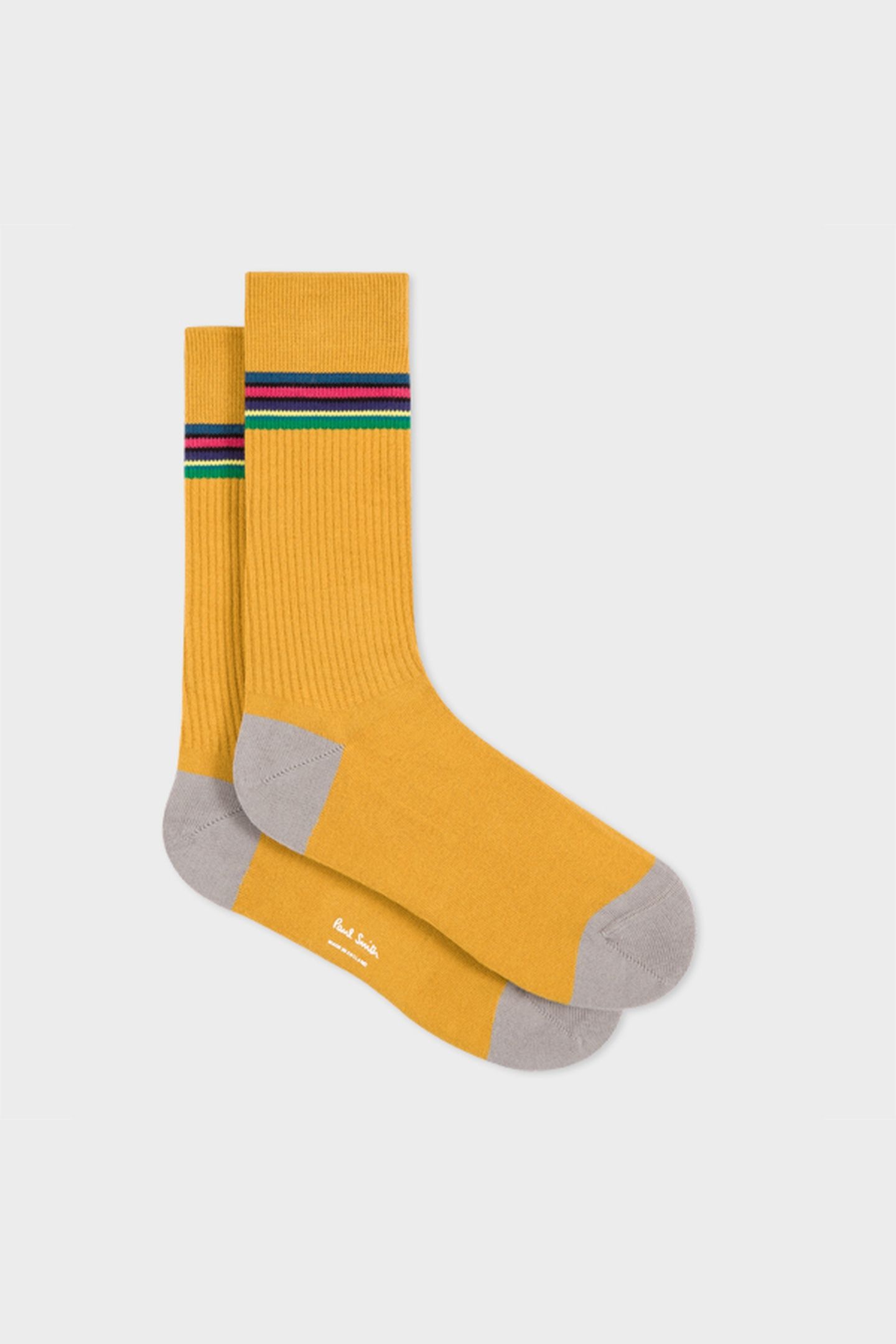 MEN SOCK DUO RIB YELLOW 4