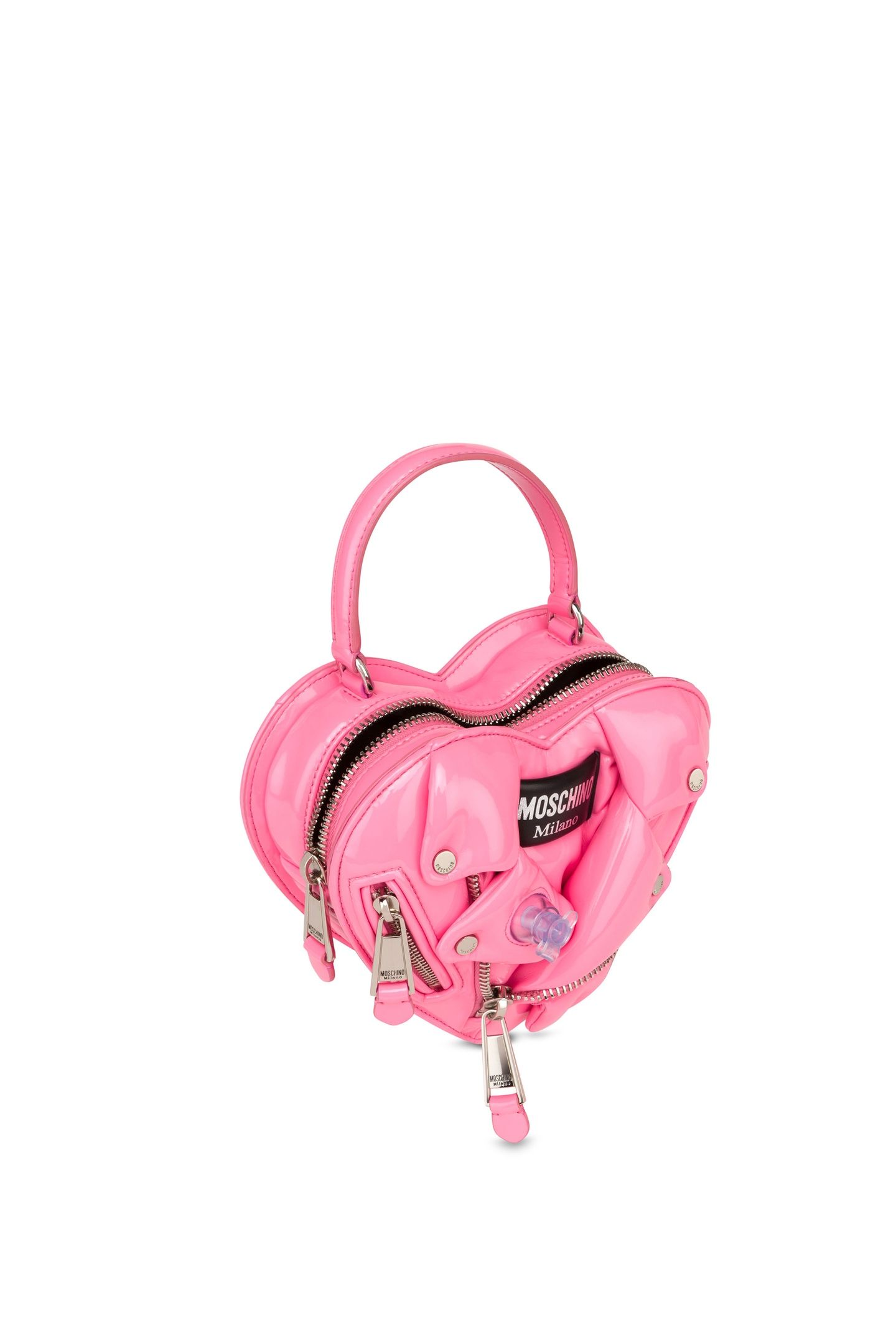 HEART BIKER BAG INFLATABLE EFFECT PINK 3