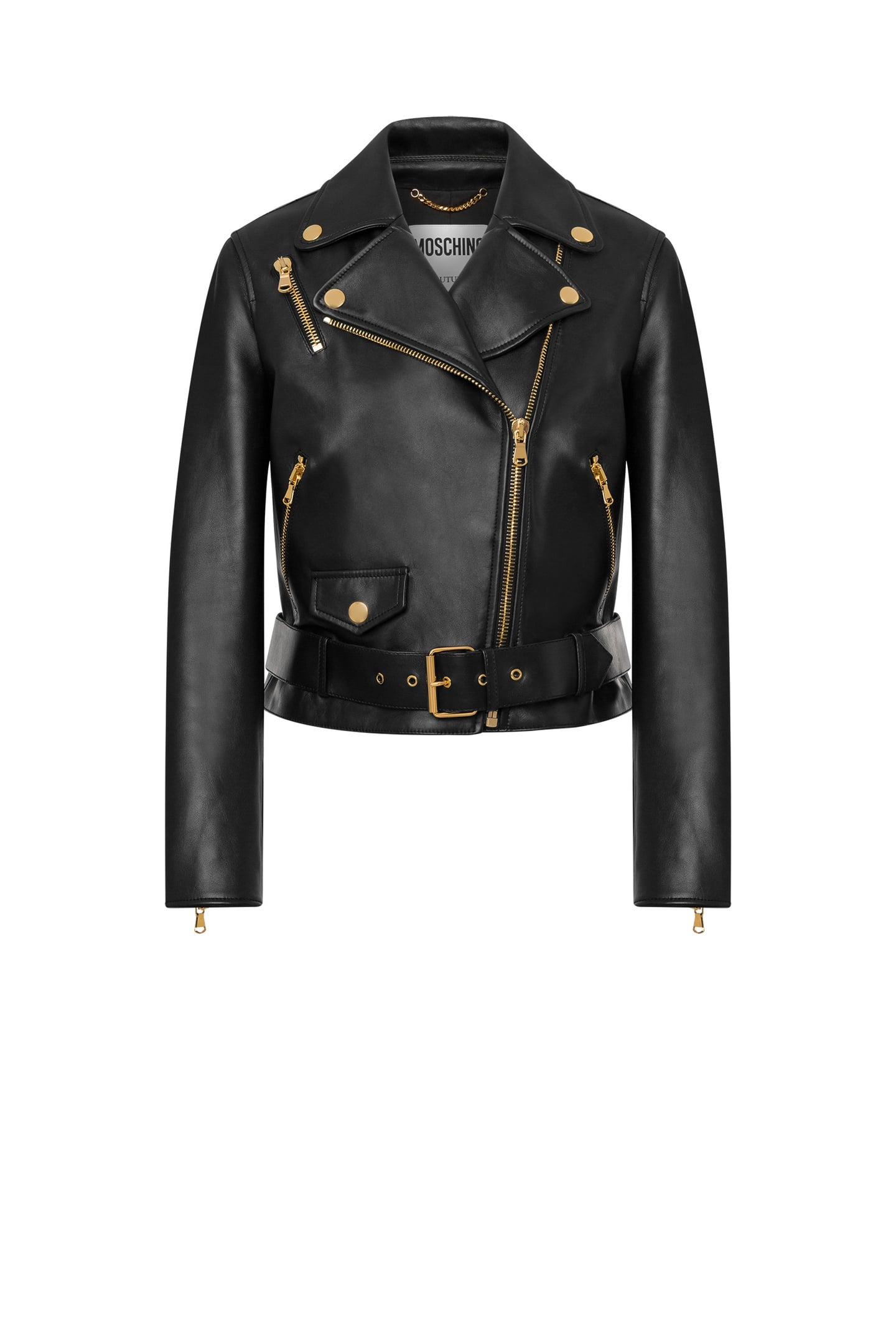 CHINESE NEW YEAR NAPPA LEATHER BIKER BLACK 3