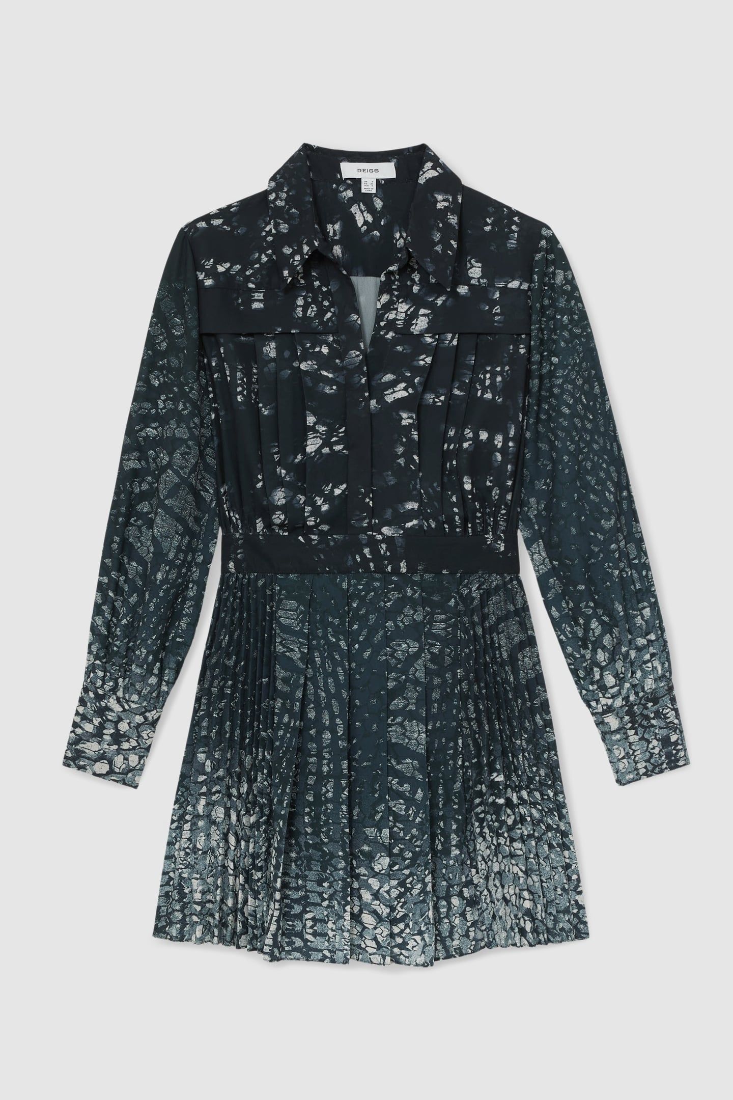 PRINTED FLIPPY DRESS NAVY 4