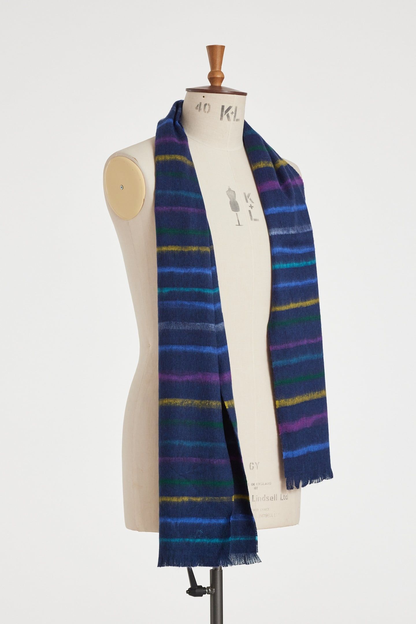 MEN SCARF PS SPRAY STRP NAVY 5