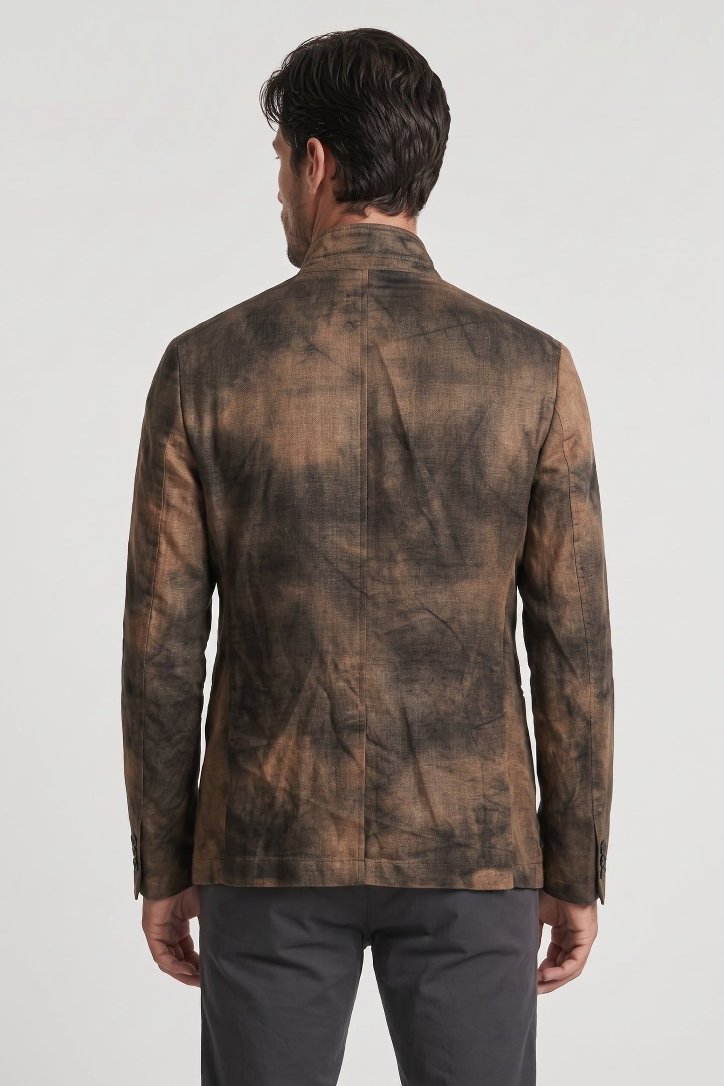 SLIM FIT ZIP/BTN CLOSURE CLAY BROWN 3