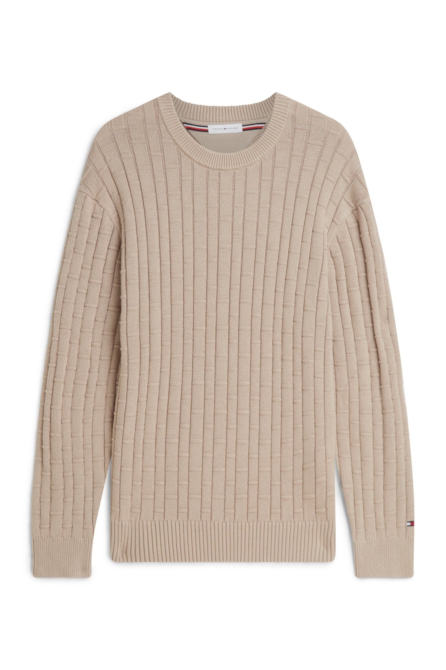MOCK CABLE CREW NECK BATIQUE KHAKI 4