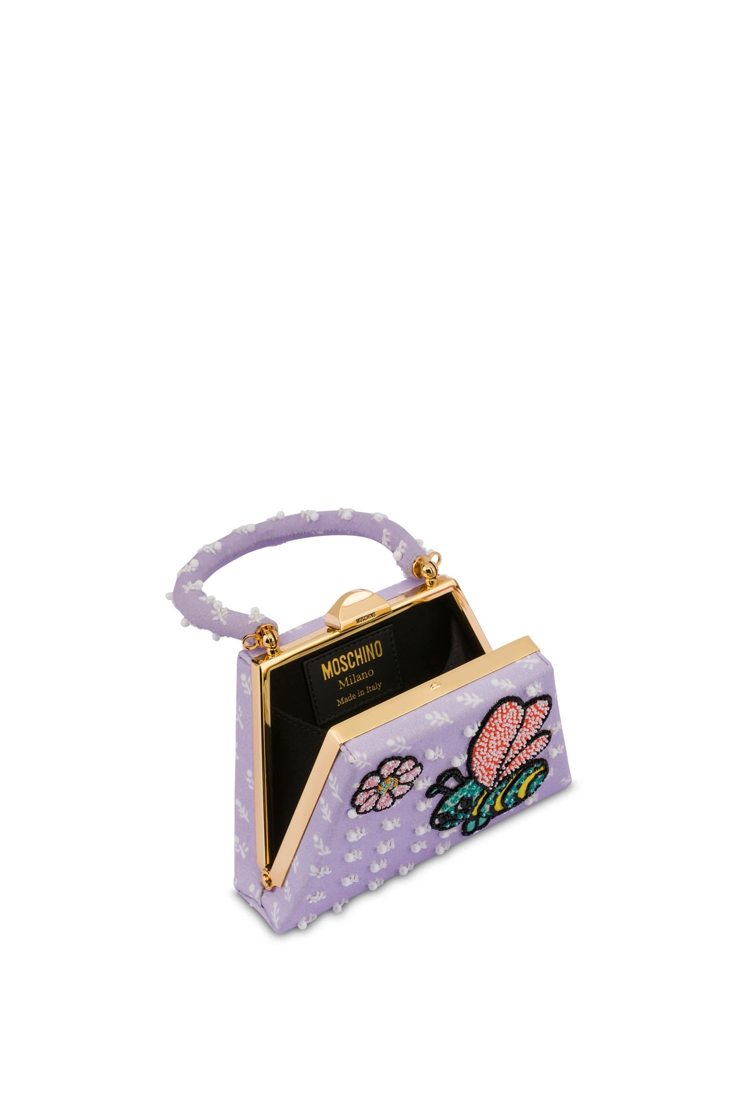 TRAPEZE BAG BEE EMBROIDERY PURPLE 3