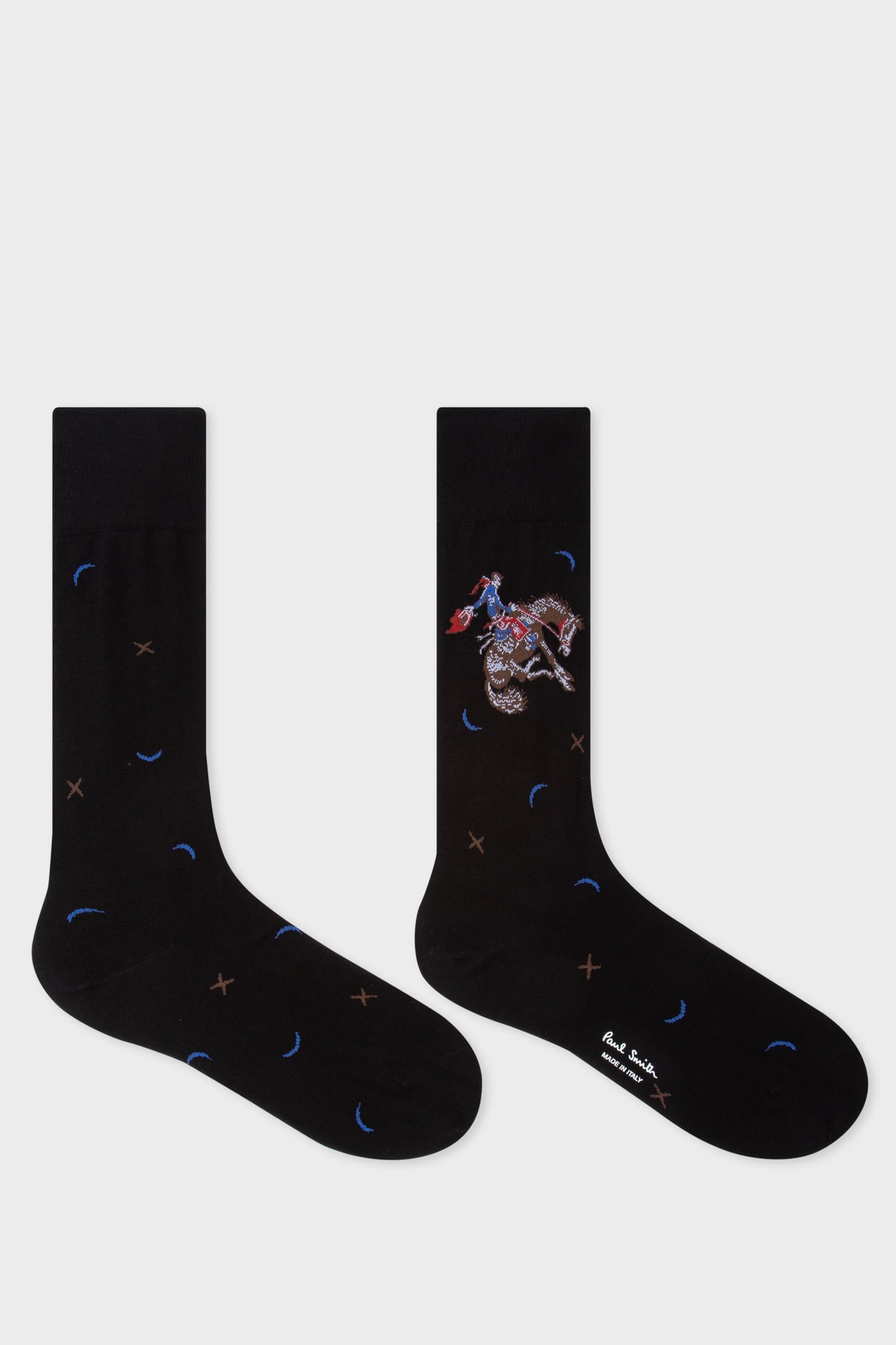 MEN SOCK COWBOY BLACK 1