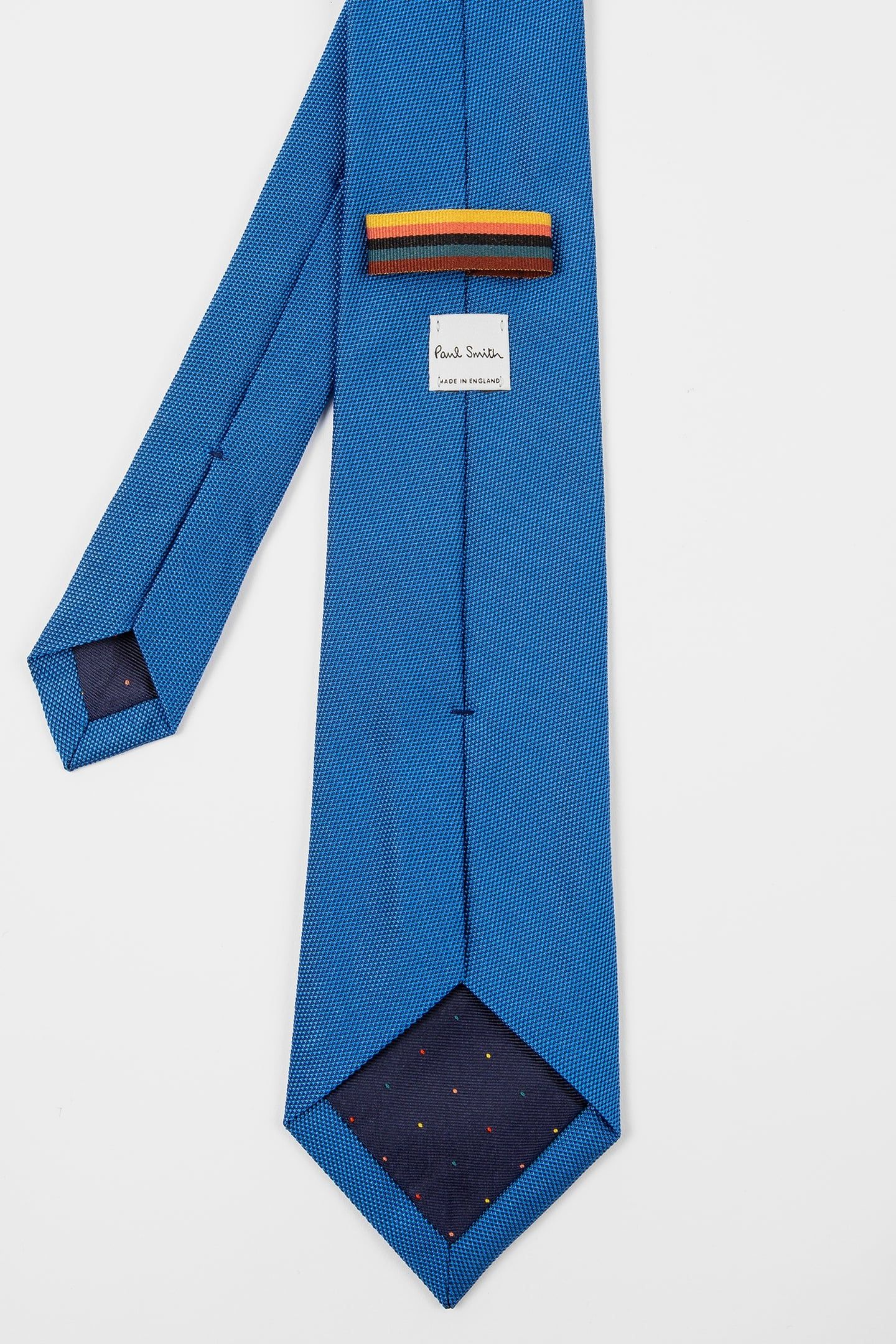 MEN TIE PLAIN SILK COBALT BLUE 2