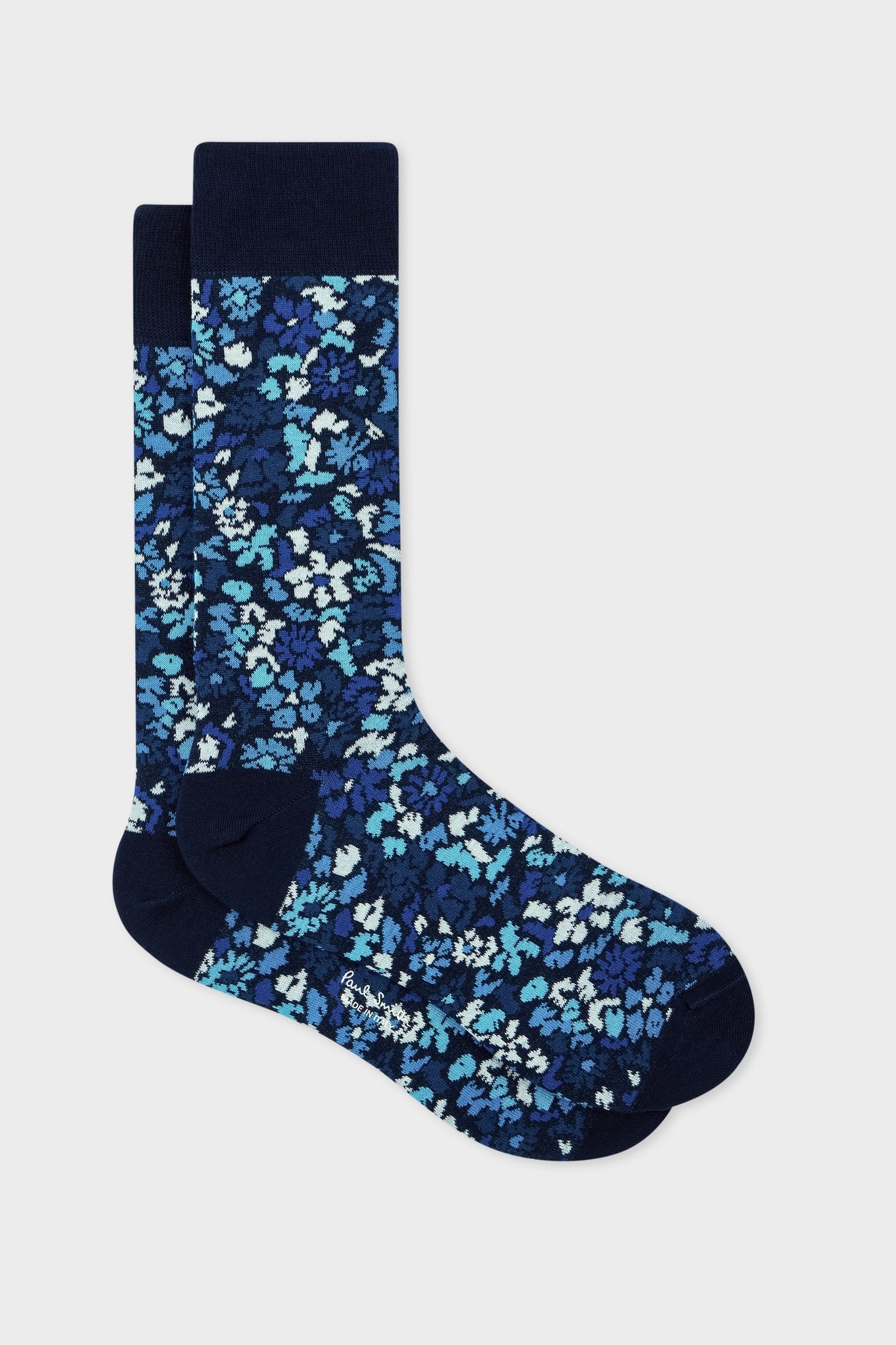 MEN SOCK PENCIL FLORAL NAVY 1