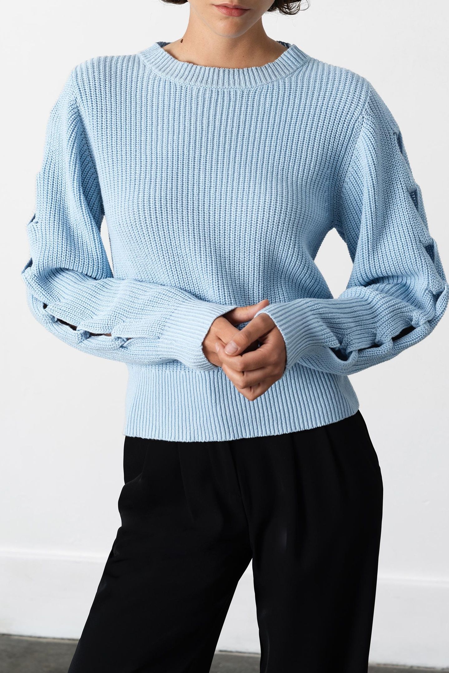 GLINDA BRAID SLV JUMPER ARCTIC BLUE 1
