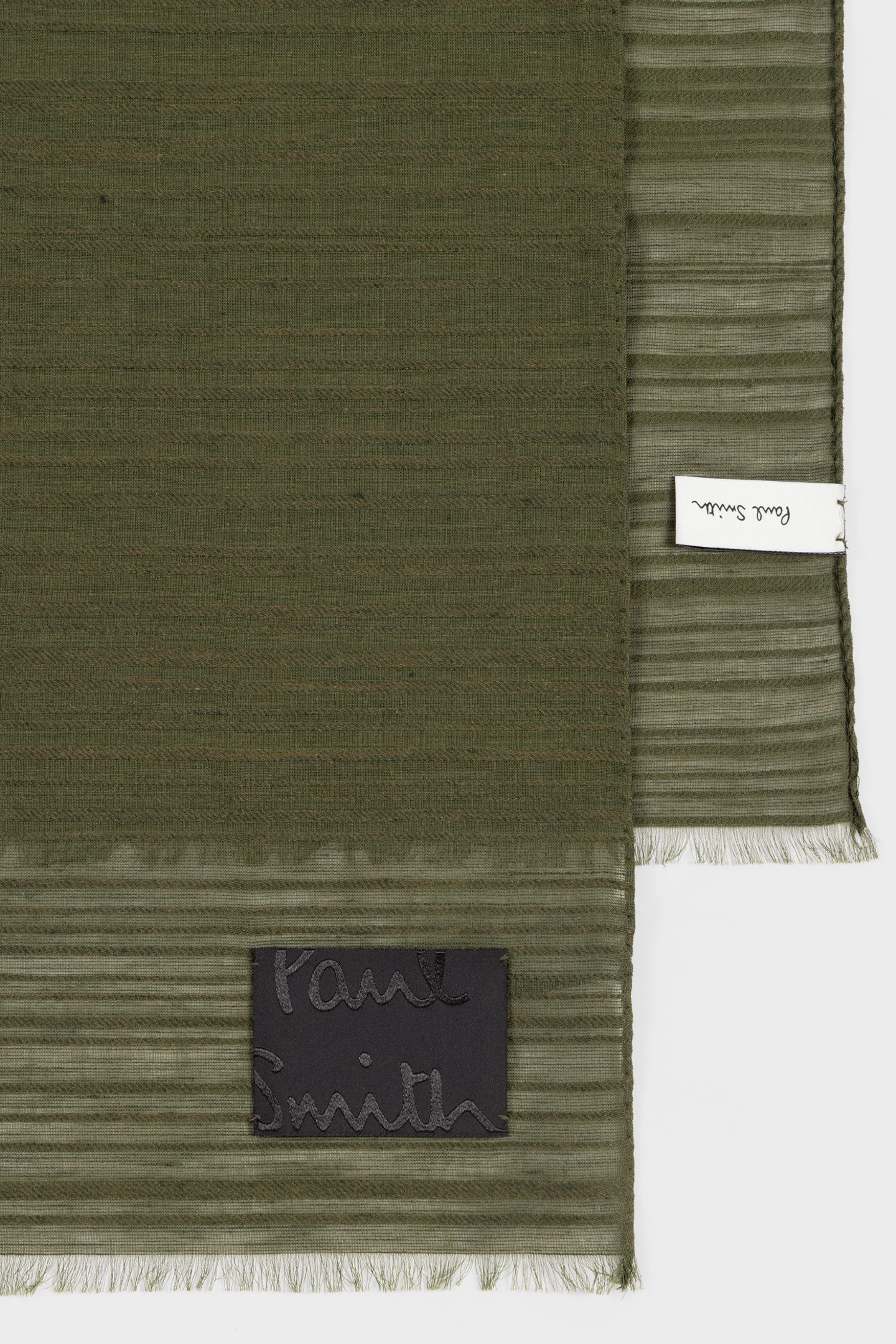 MEN SCARF SIG SHADOW STRP KHAKI 3