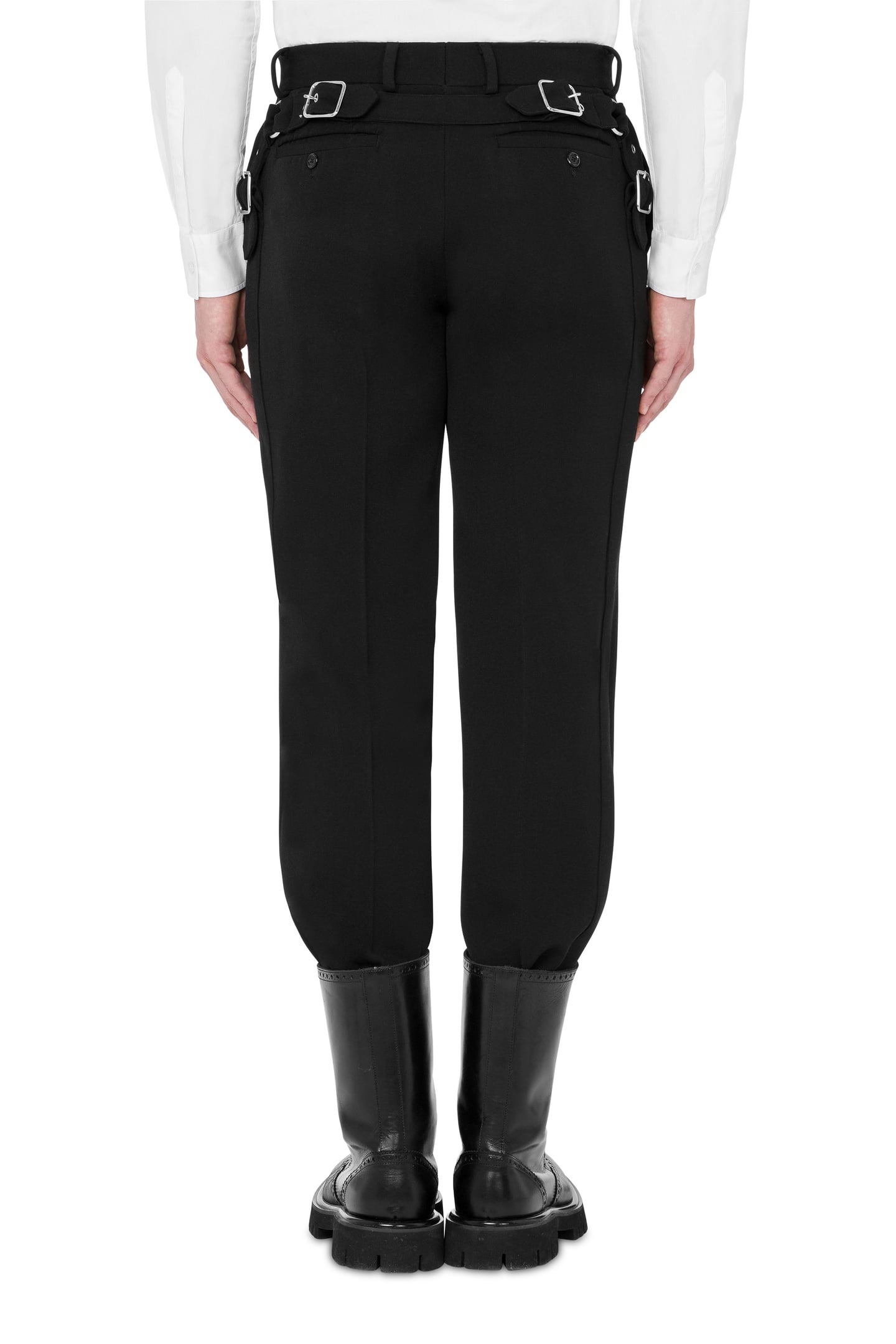 GRAIN DE POUDRE WOOL TROUSERS BLACK 2