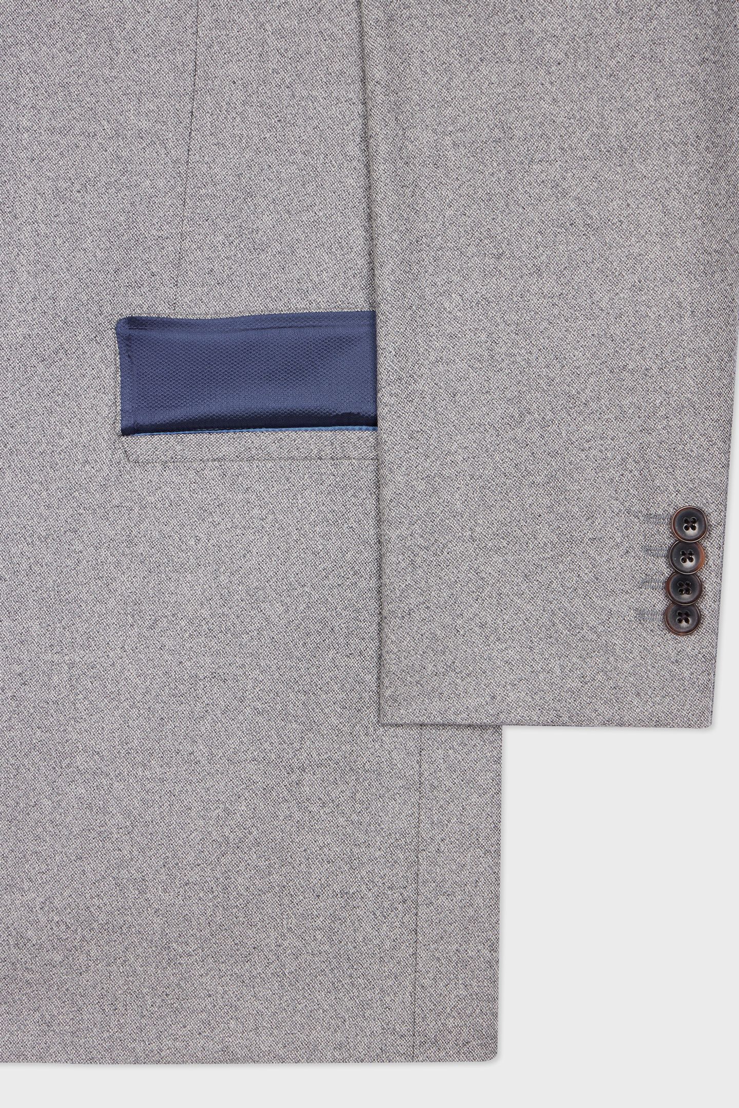 MENS TAILORED FIT 2 BUTTON JACKET GREY MELANGE 11