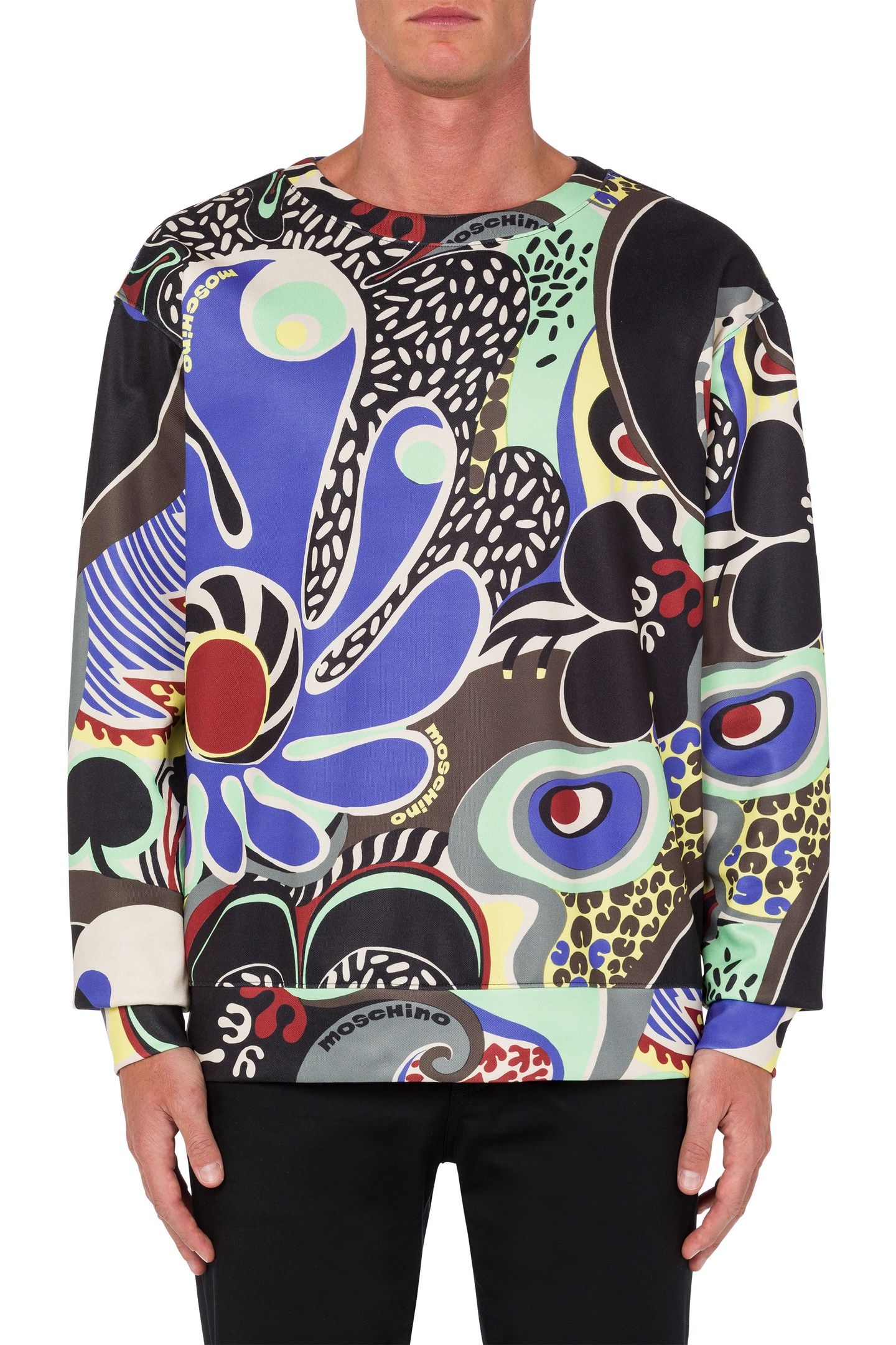 PSYCHEDELIC PRINT TECHNICAL SWEATSHIRT MULTICOLOR 1