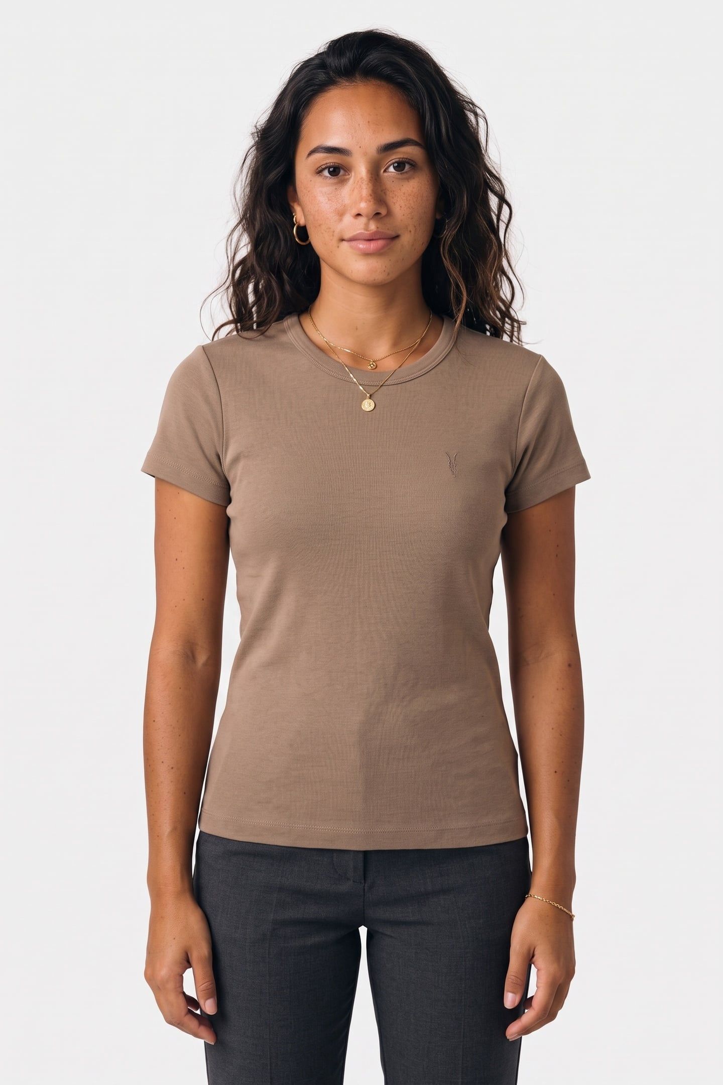 STEVIE RAMSKULL TEE DESERT TAUPE GREY 1