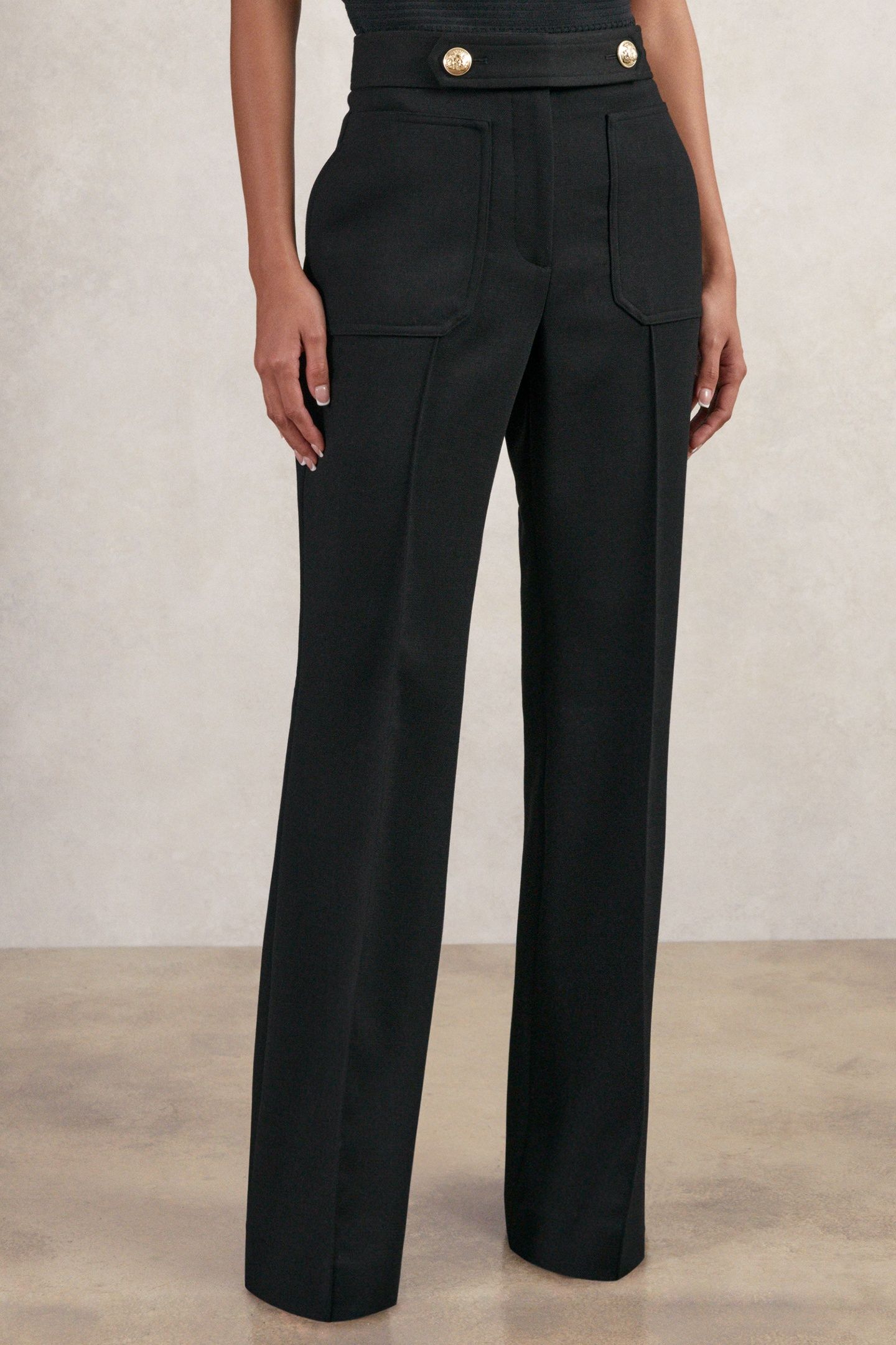 OCCASION FLARE TROUSER BLACK 1