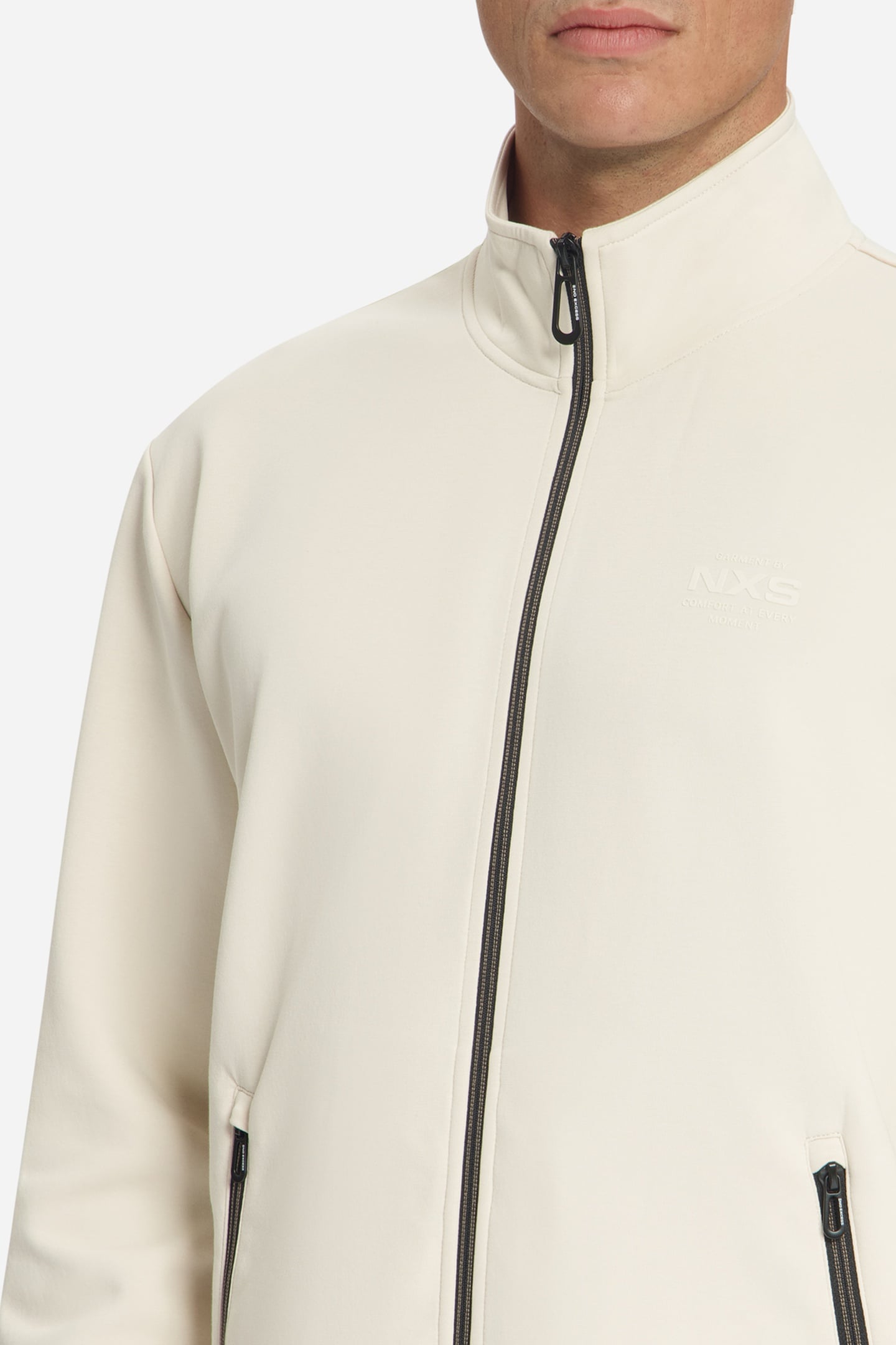 SWEATER FULL ZIP STONE 7