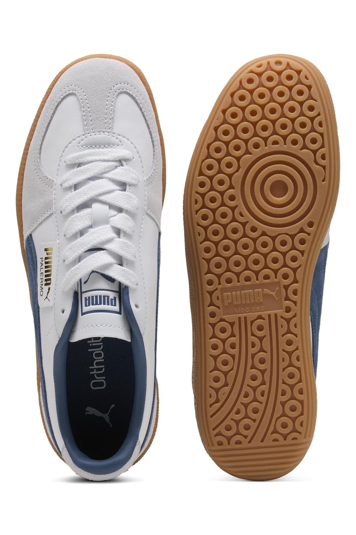 UNISEX PALERMO LTH WHITE-DARK INDIGO 5