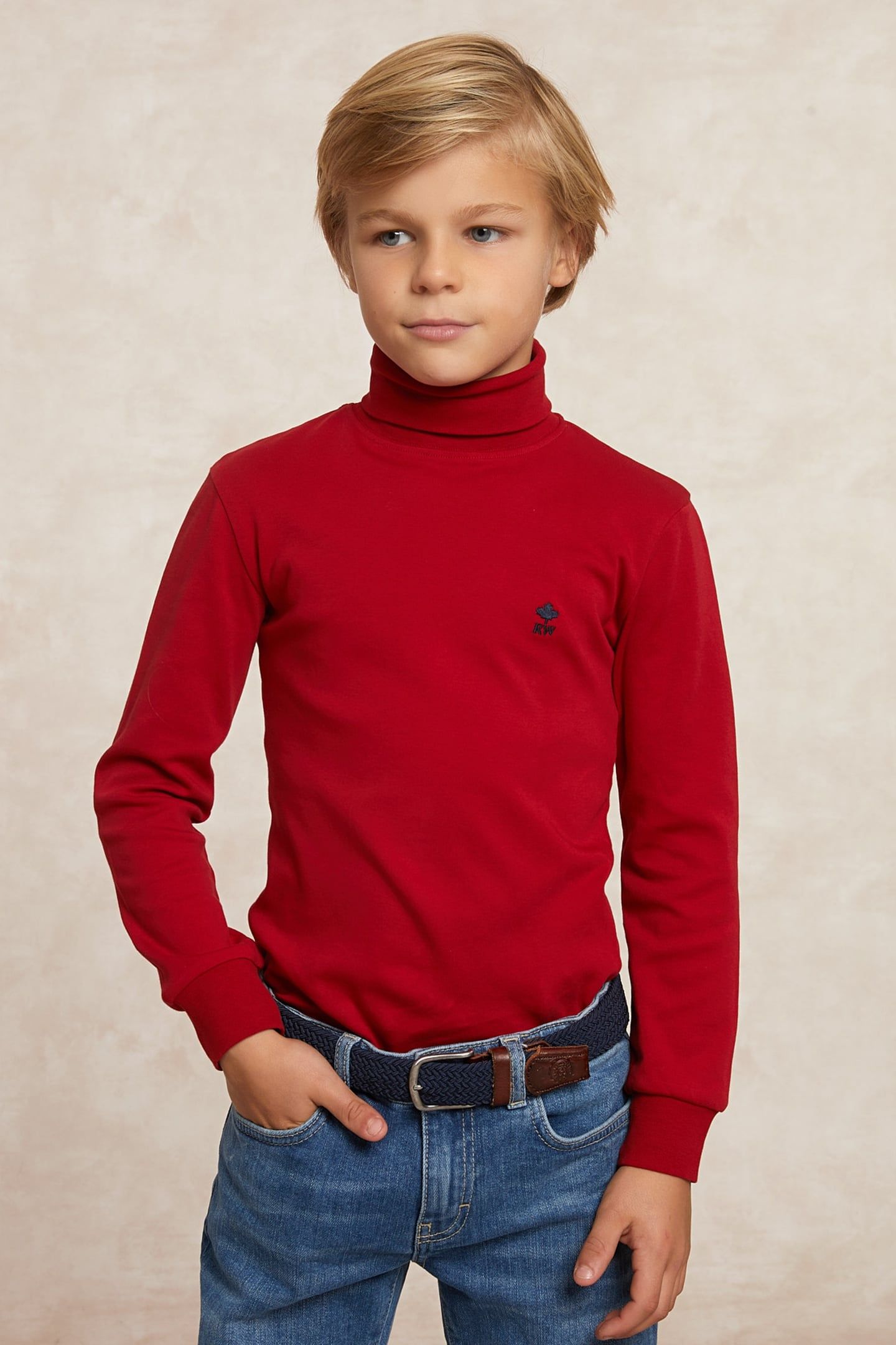BASIC ROLL NECK T-SHIRT POPPY RED 3