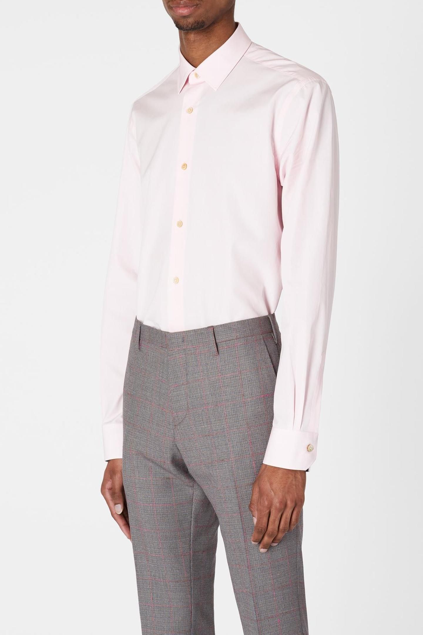 GENTS S/C TAILORED SHIRT POWDER PINK 1