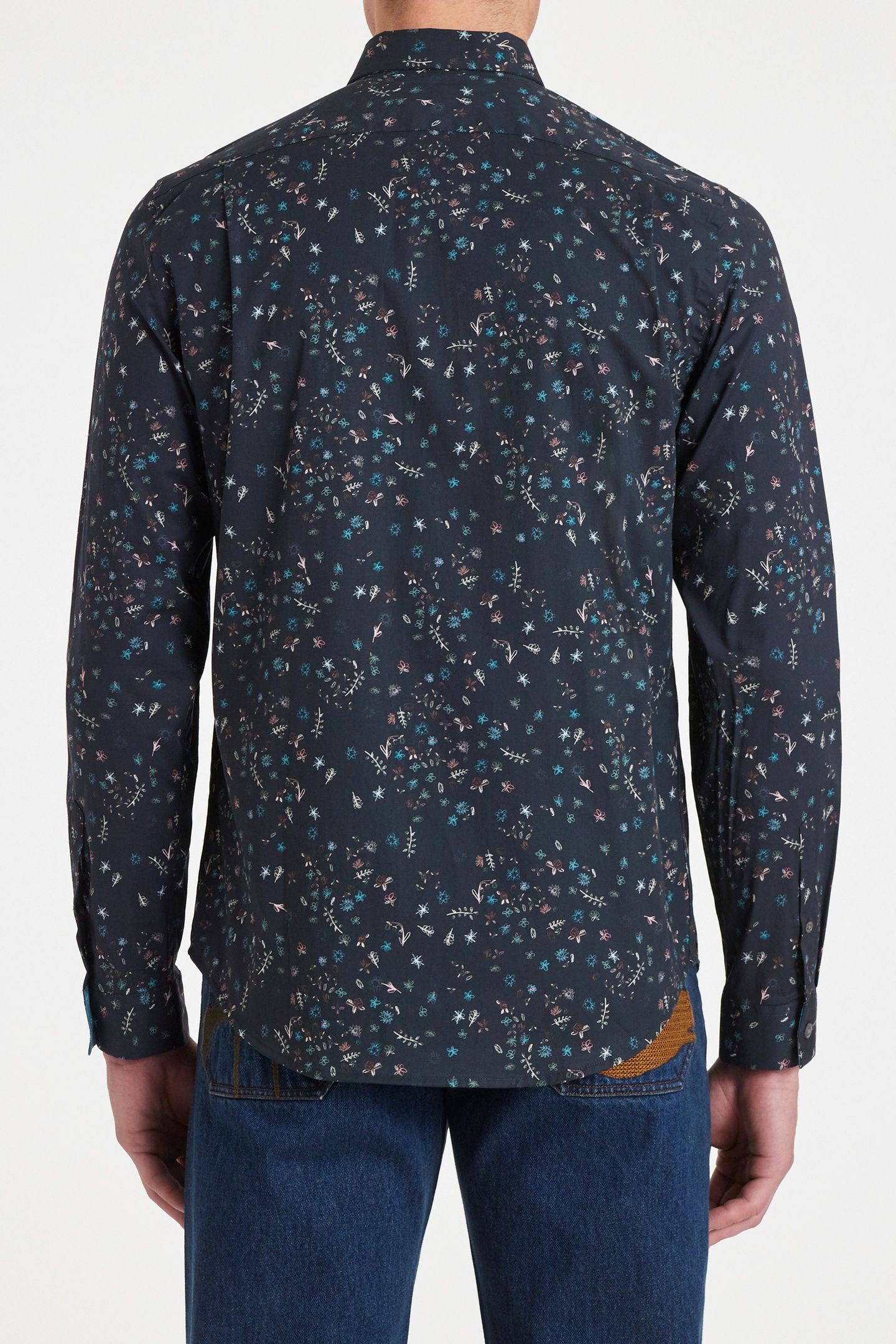 MENS LS TAILORED FIT SHIRT VERY DARK NAVY 2