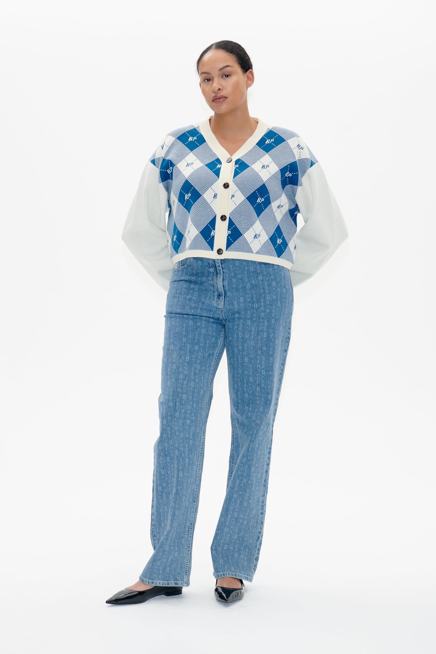 CORNELIE CARDIGAN FEDERAL BLUE CHECK 1