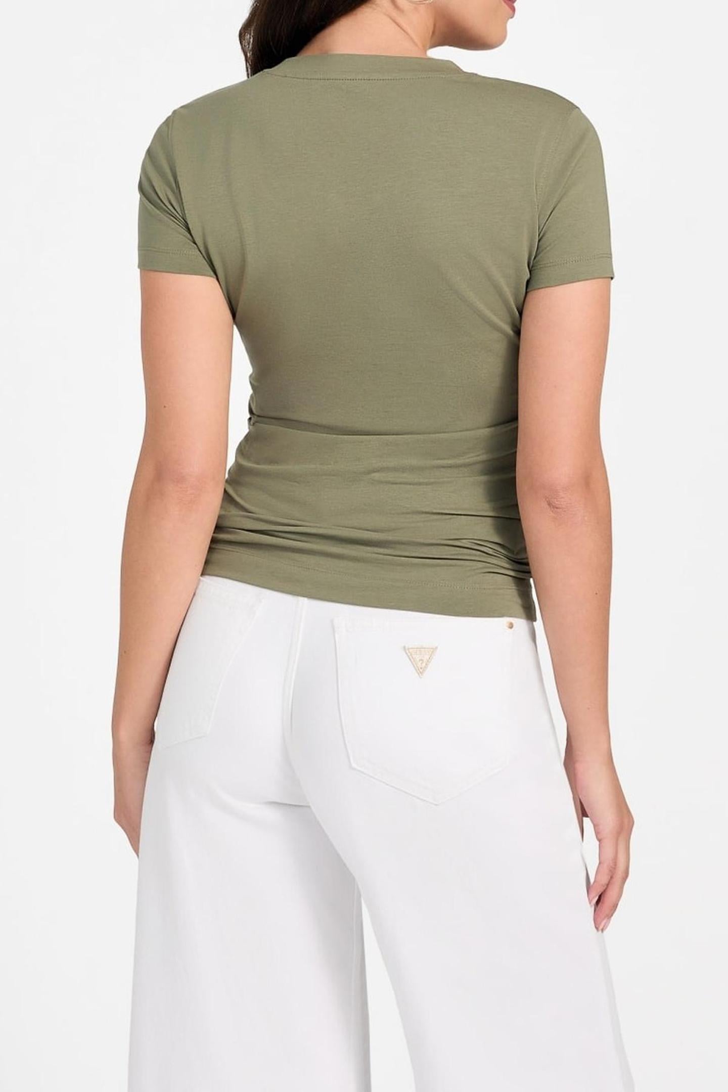 CN SS GUESS LOGO TEE LICHEN LEAF GREEN 3