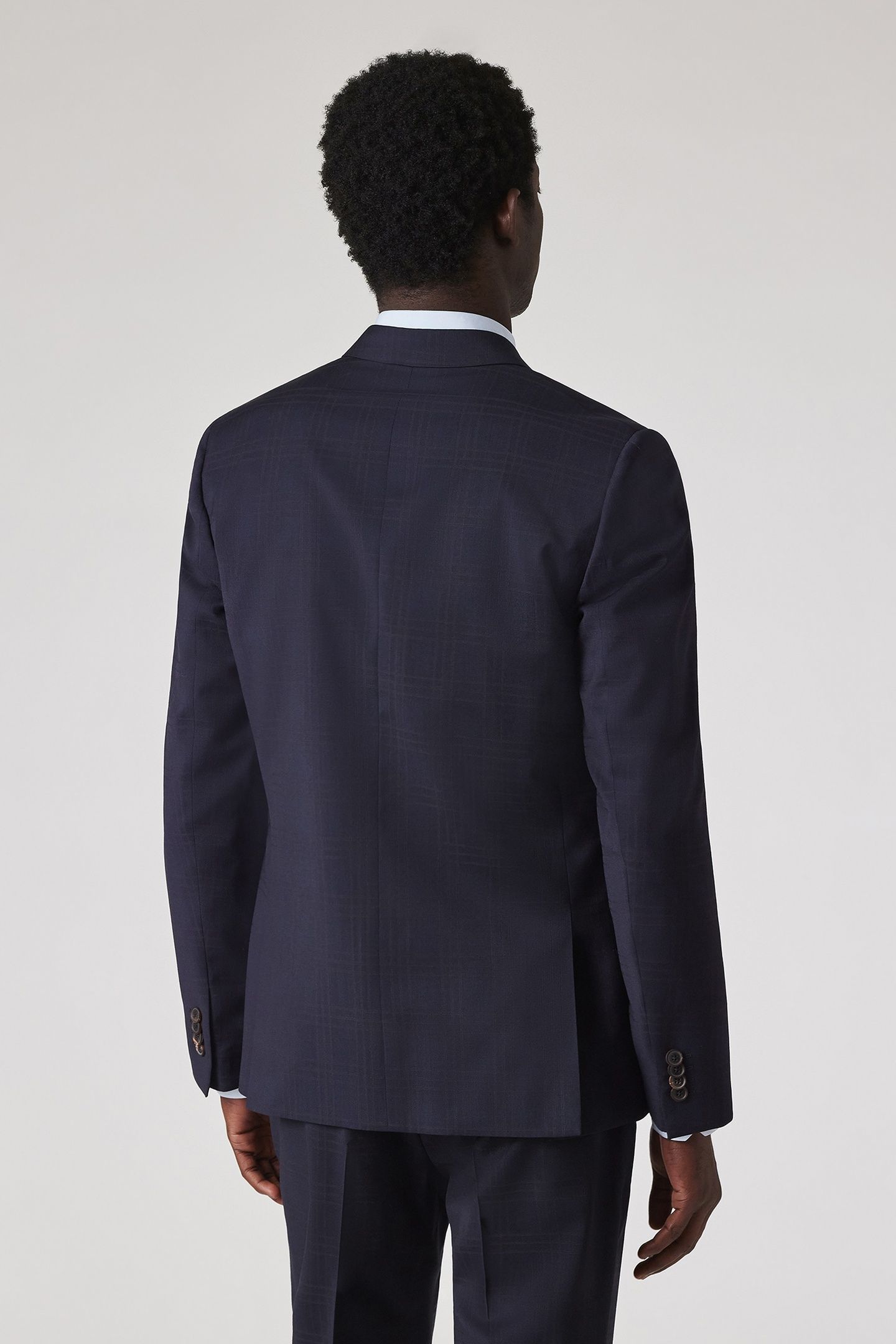 MENS TAILORED FIT 2BTN SUIT VERY DARK NAVY 4