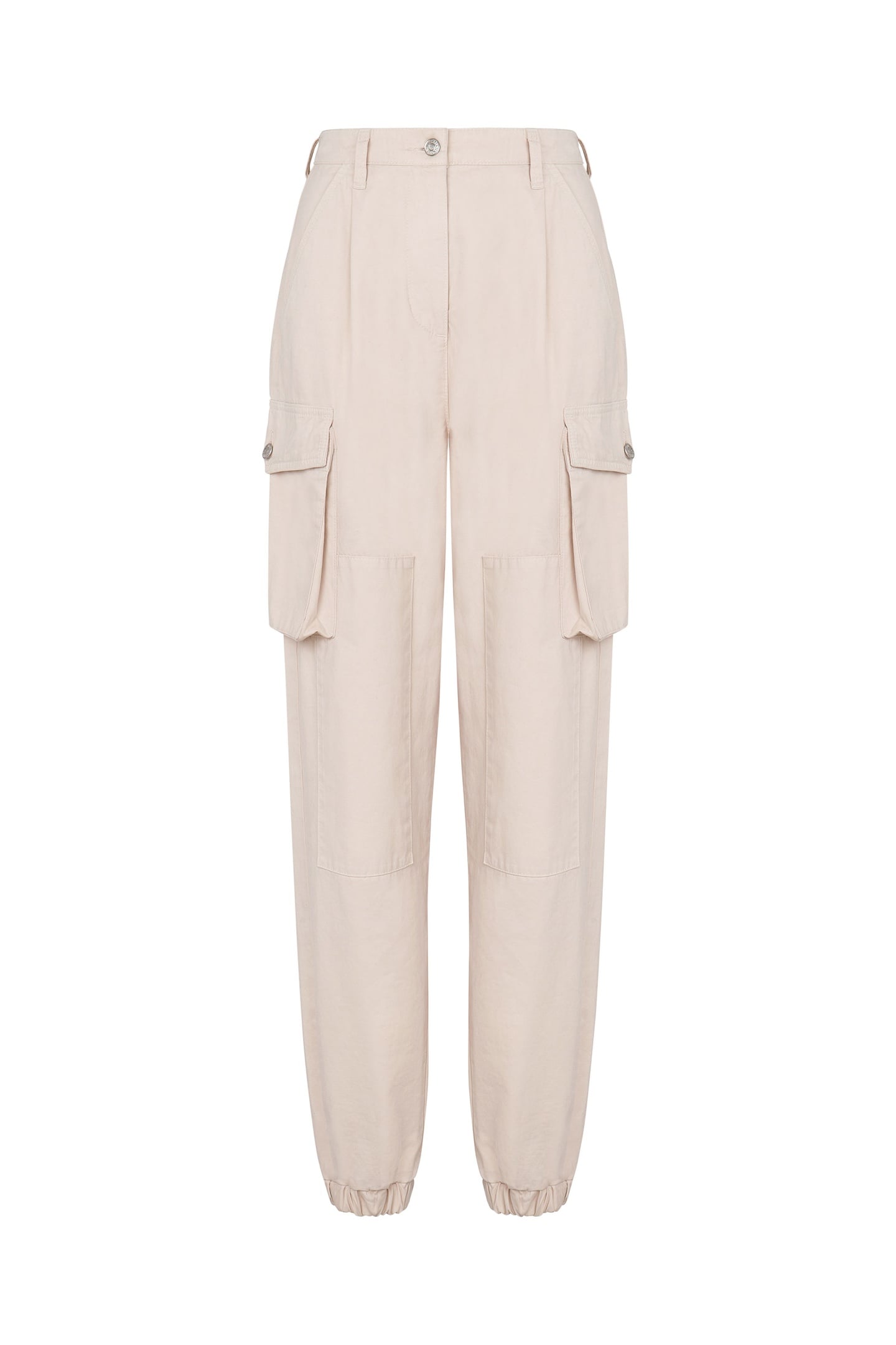 GARMENT-DYED GABARDINE CARGO TROUSERS BEIGE 3