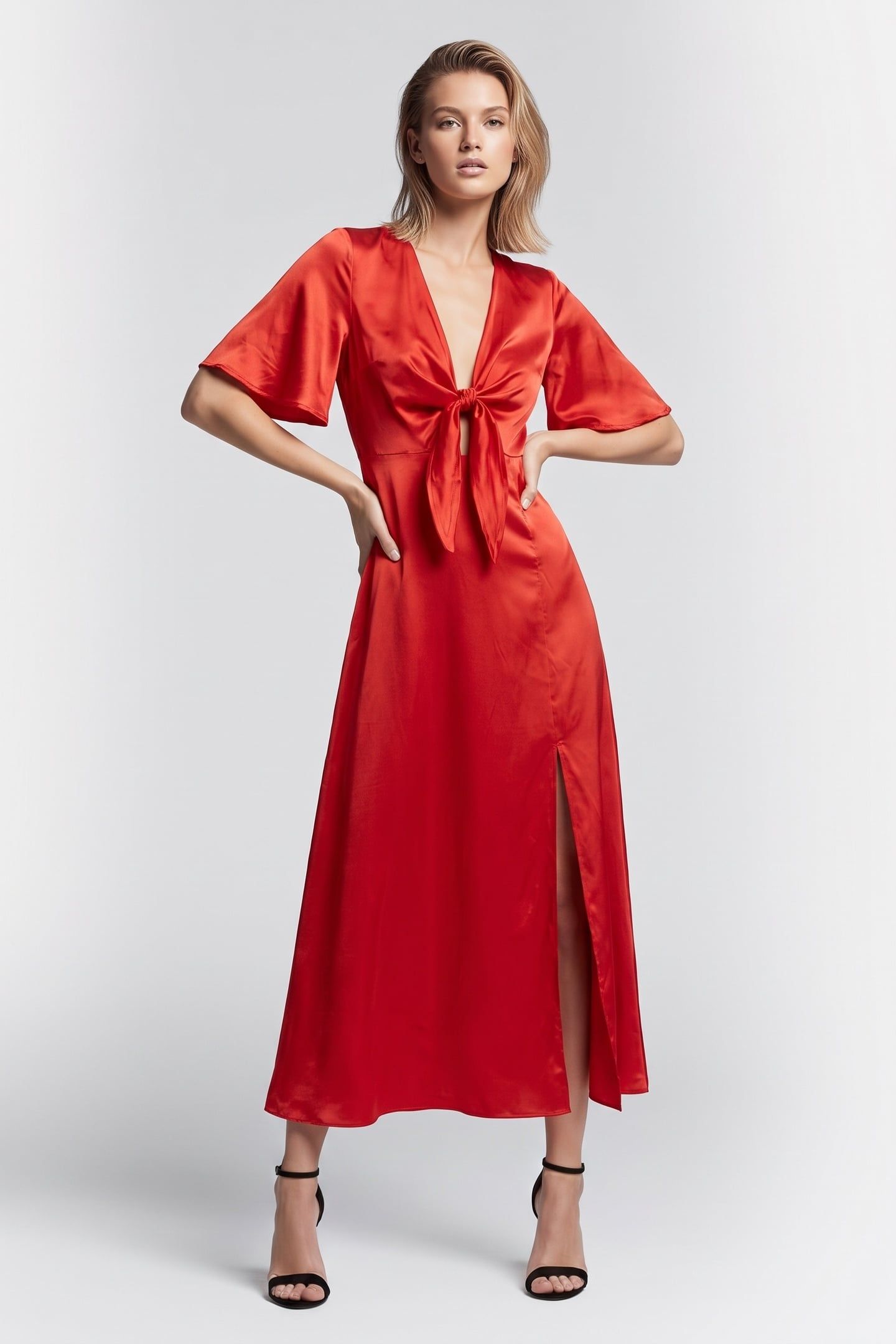 PA MARCELLA DRESS RED 1