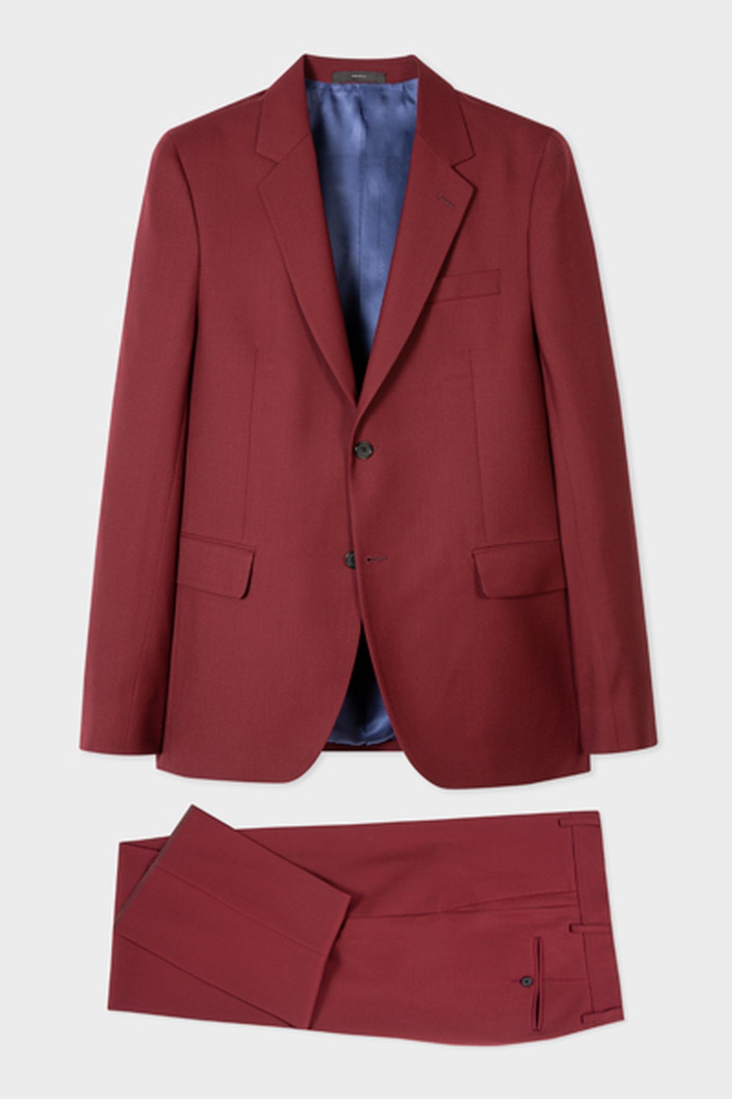 GENTS 2 BUTTON SUIT DARK RED ALT 4
