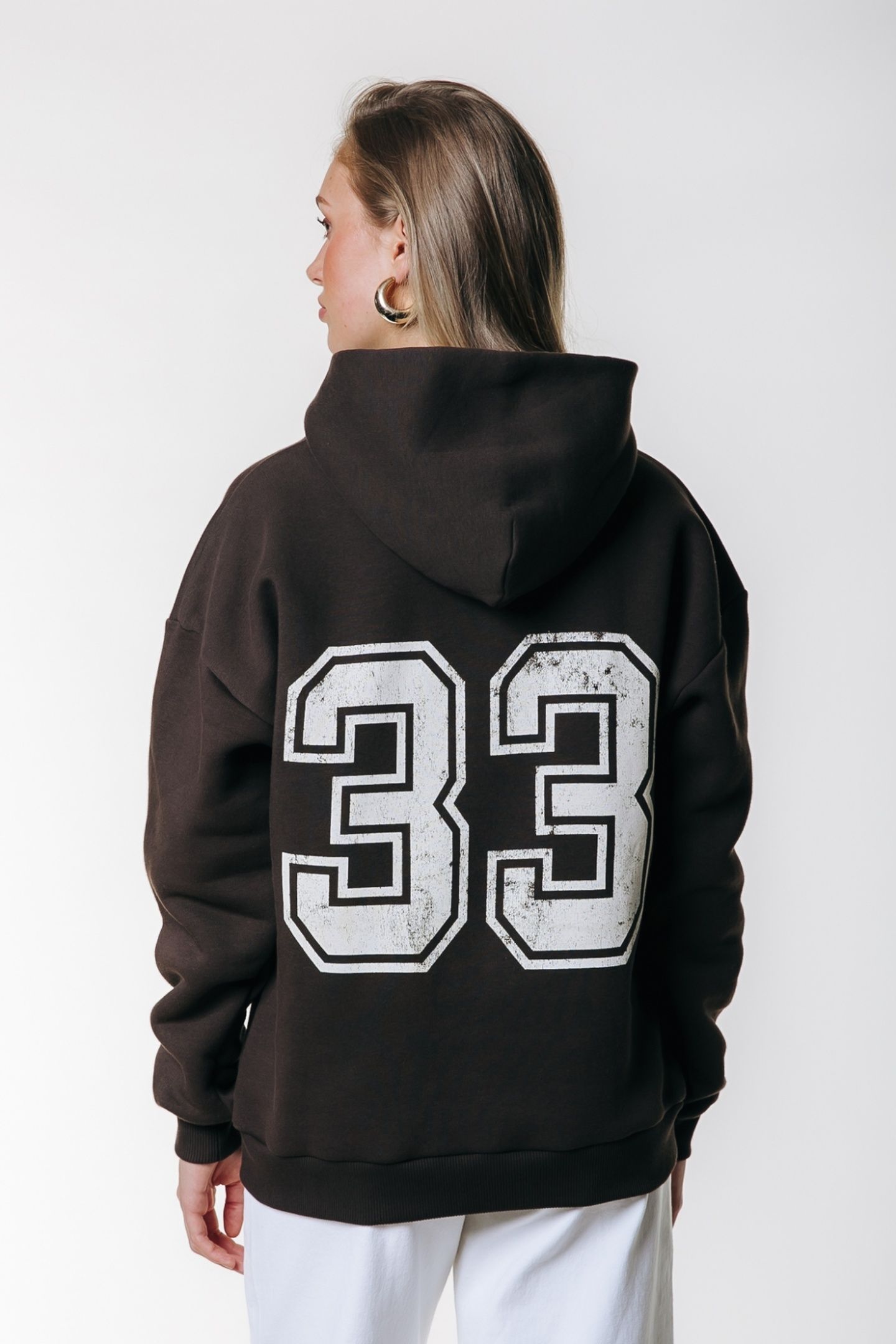 REBEL 33 CLEAN HOODIE BROWN 2
