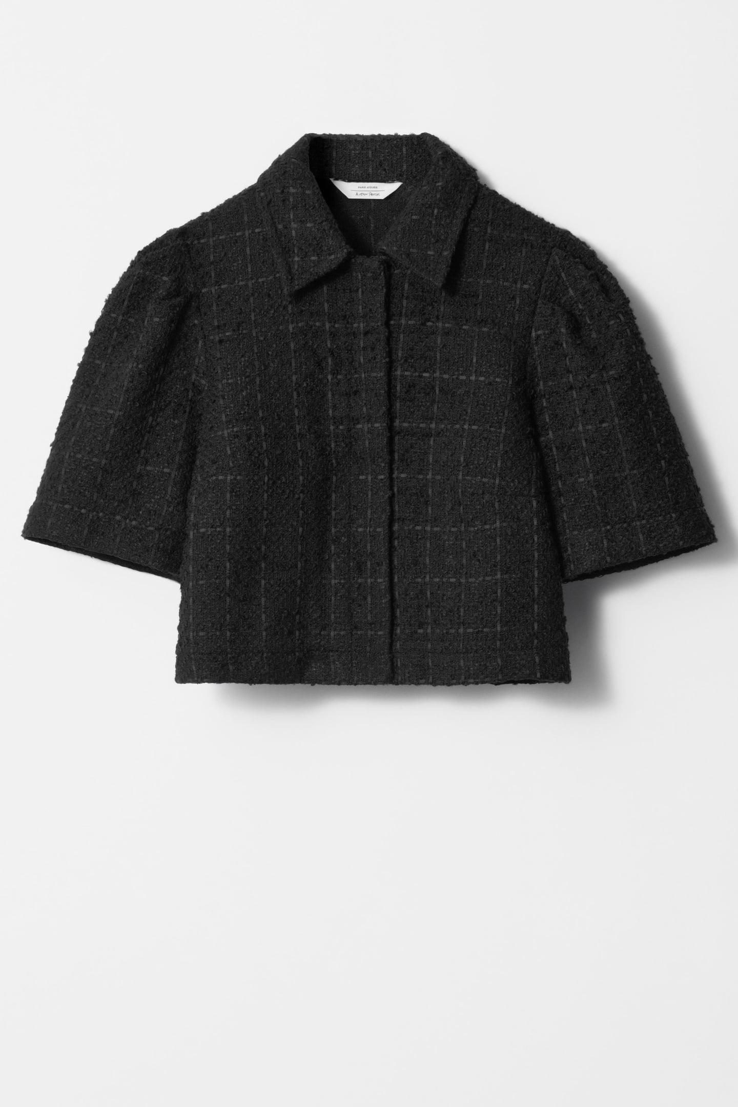 PA BROOK TWEED BLOUSE BLACK 3