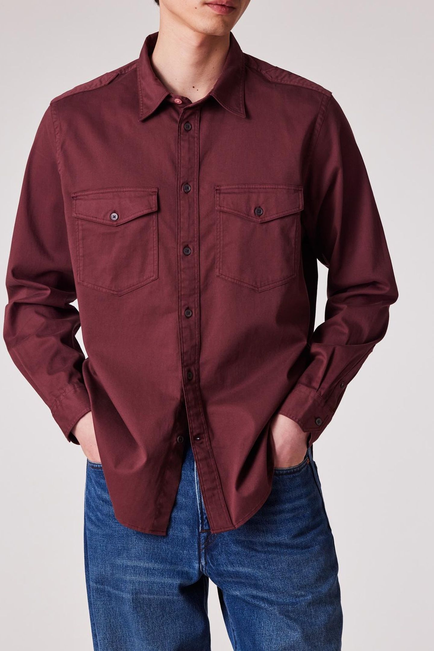 MENS LS CASUAL FIT SHIRT BLOOD 1