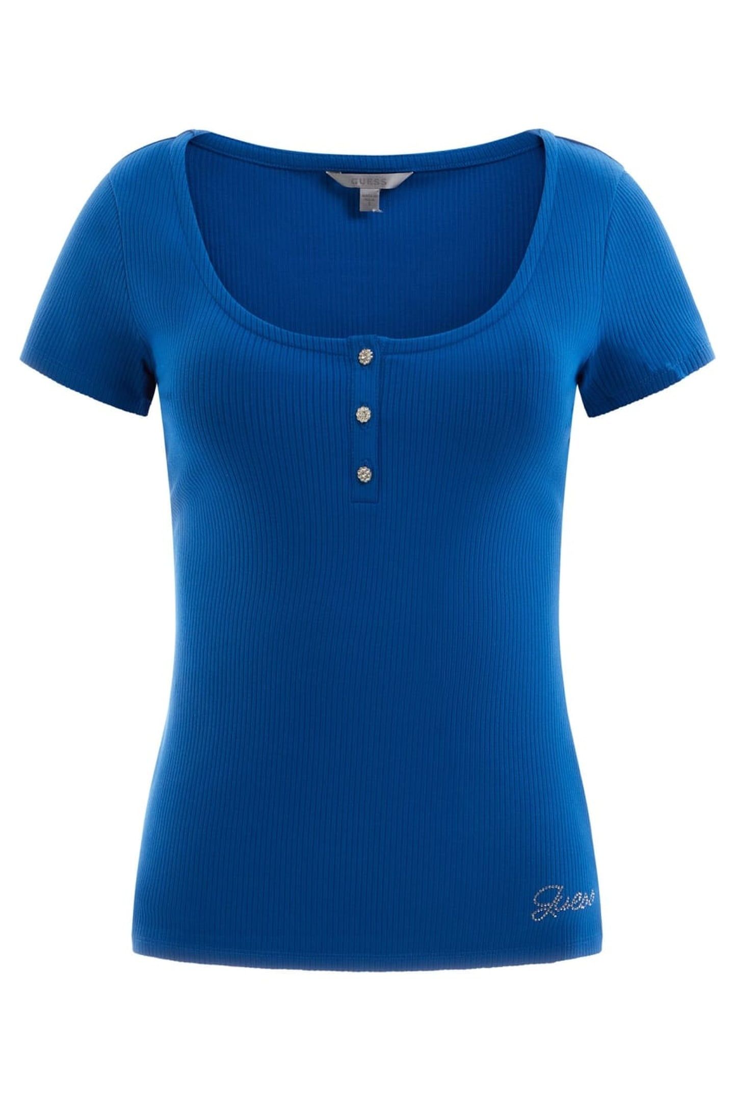 SS KARLEE JEWEL BTN CLEARLY BLUE 8
