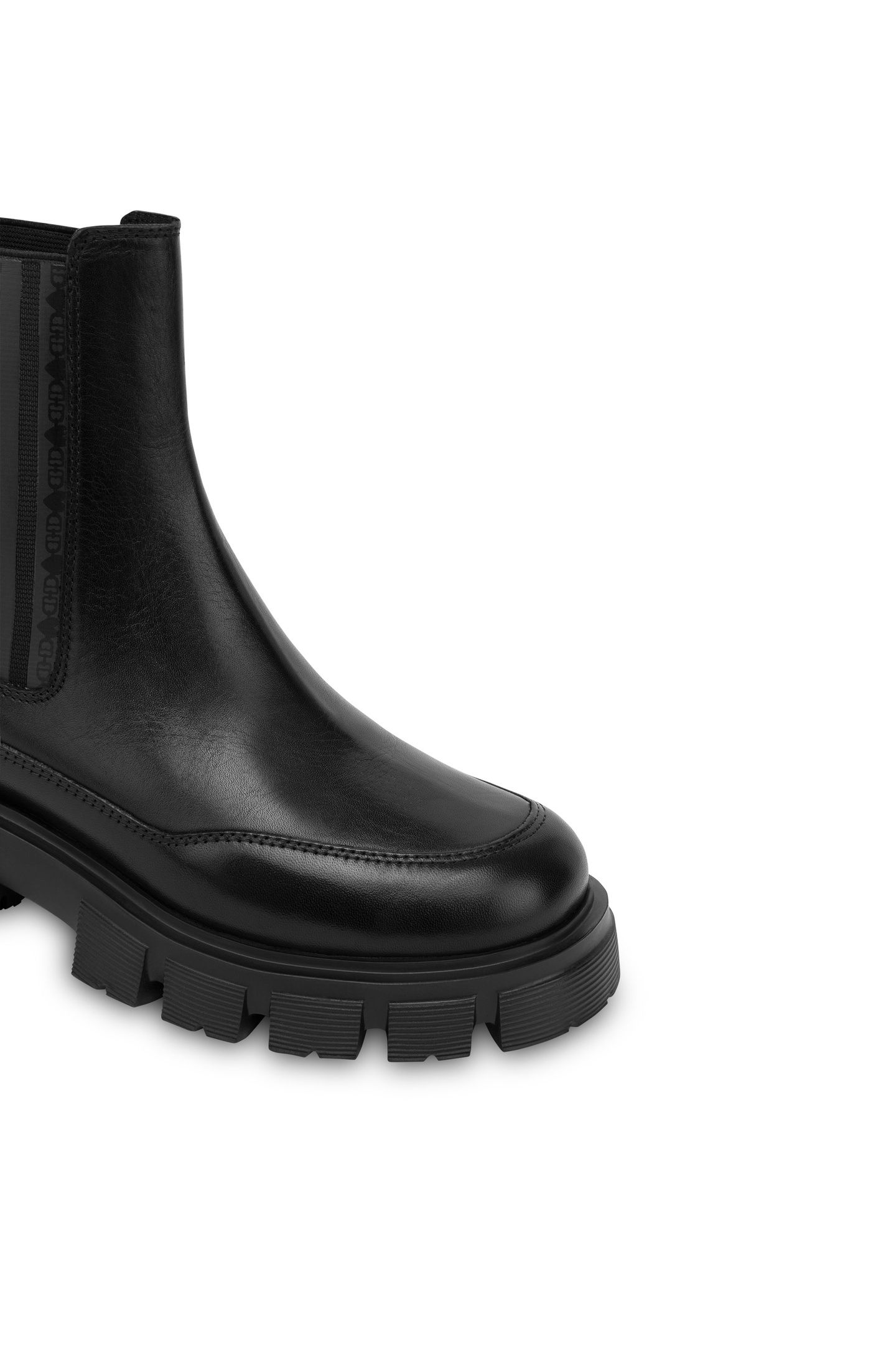 BLACK LEATHER ANKLE BOOT BLACK 3