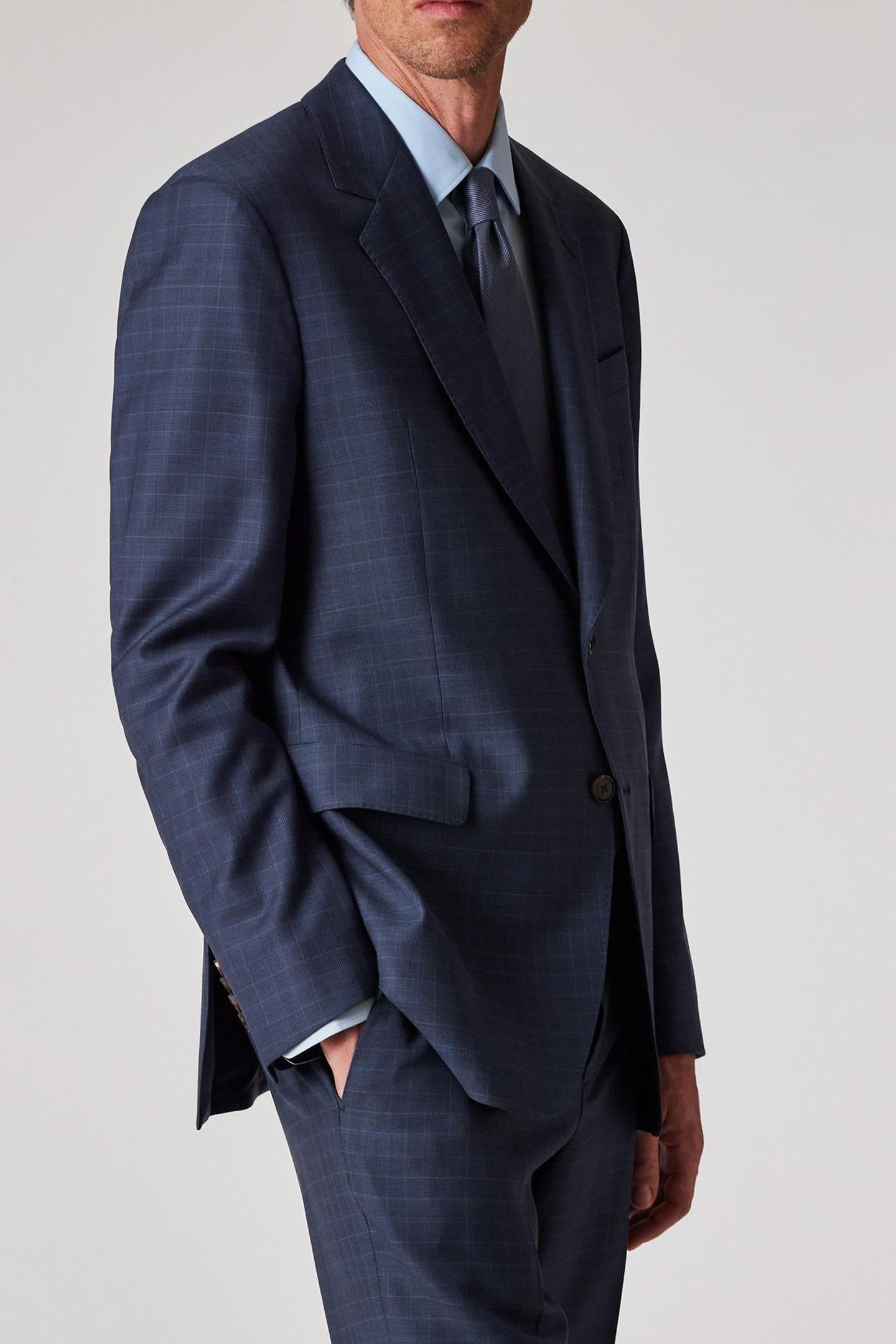 MENS 2 BUTTON SUIT INKY BLUE 2