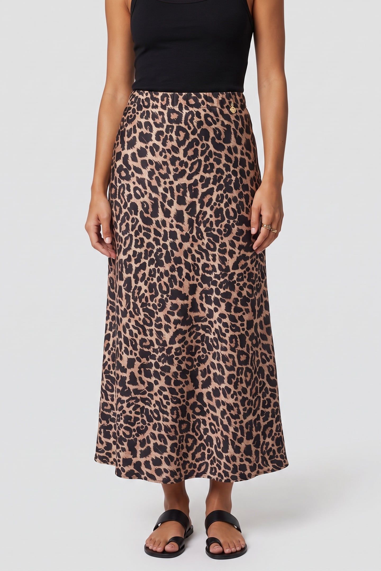 SIBILLA LONG SATIN S FELINE PRINT 1