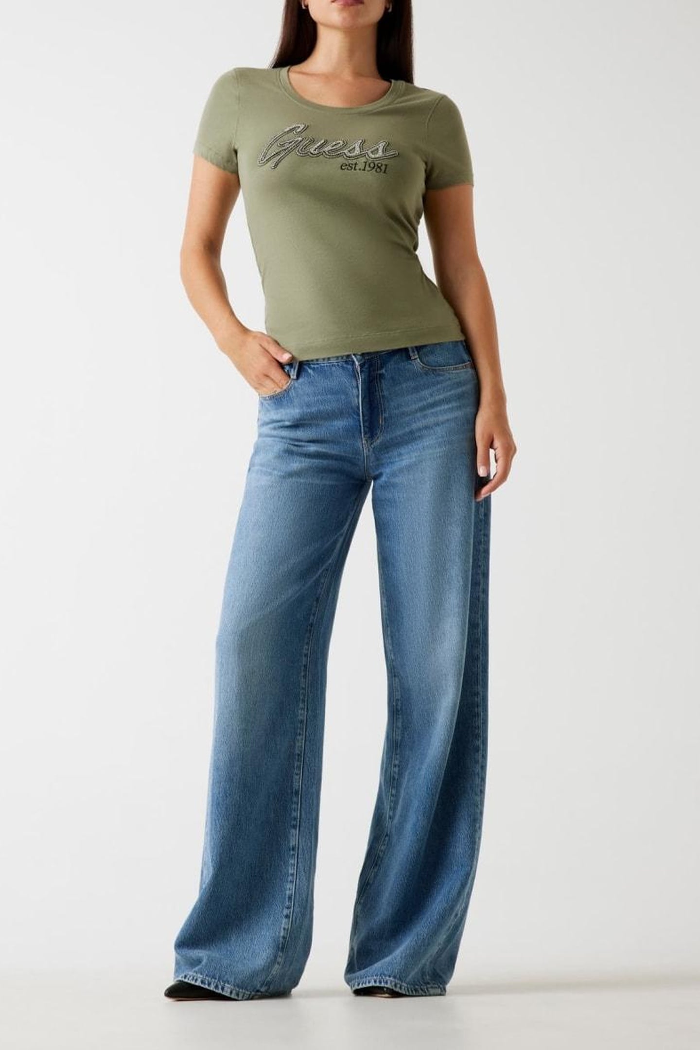 SS LOGO HOT FIX TEE LICHEN LEAF GREEN 2