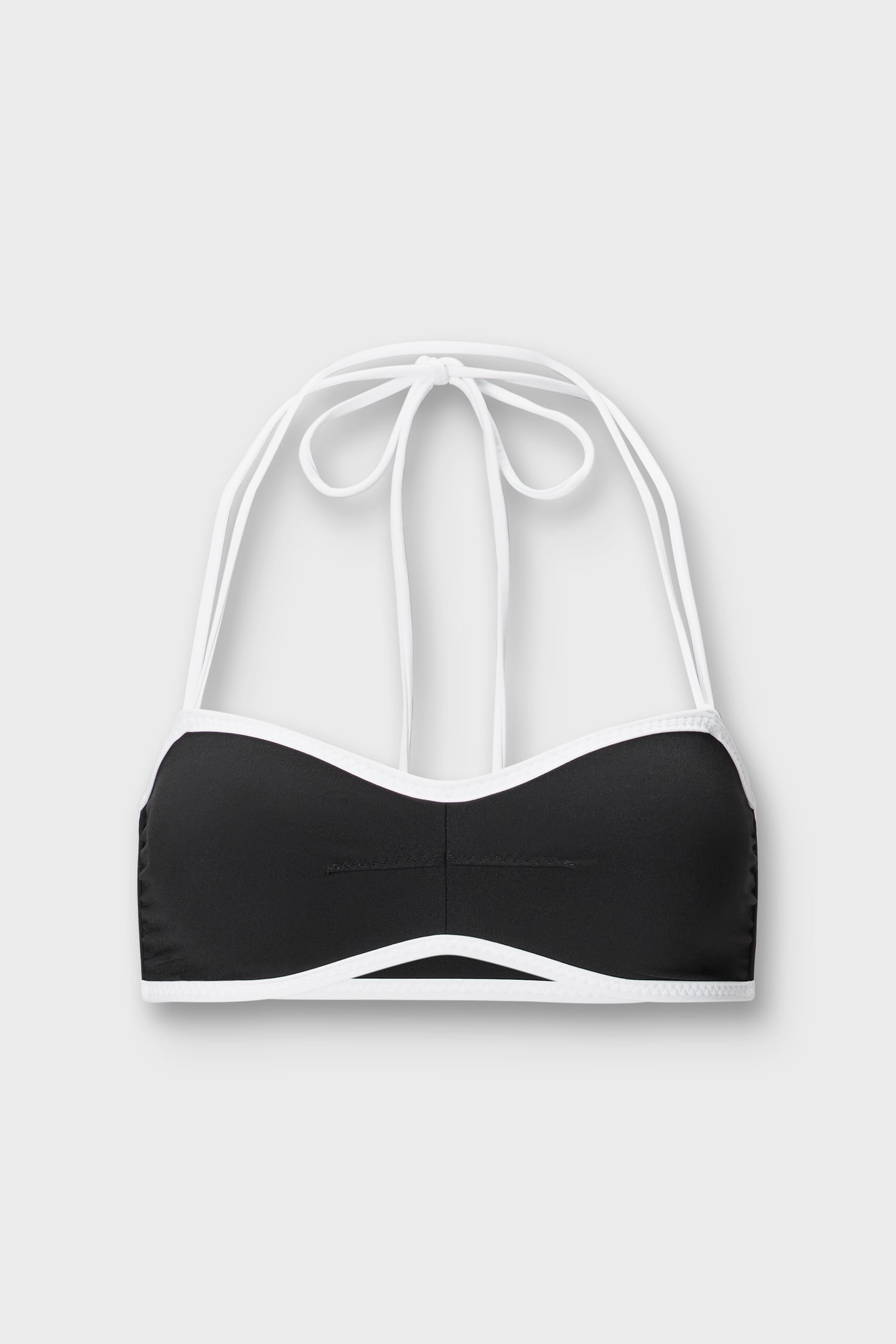 BANDEAU SWIM TOP BLACK/CLASSIC WHITE 4