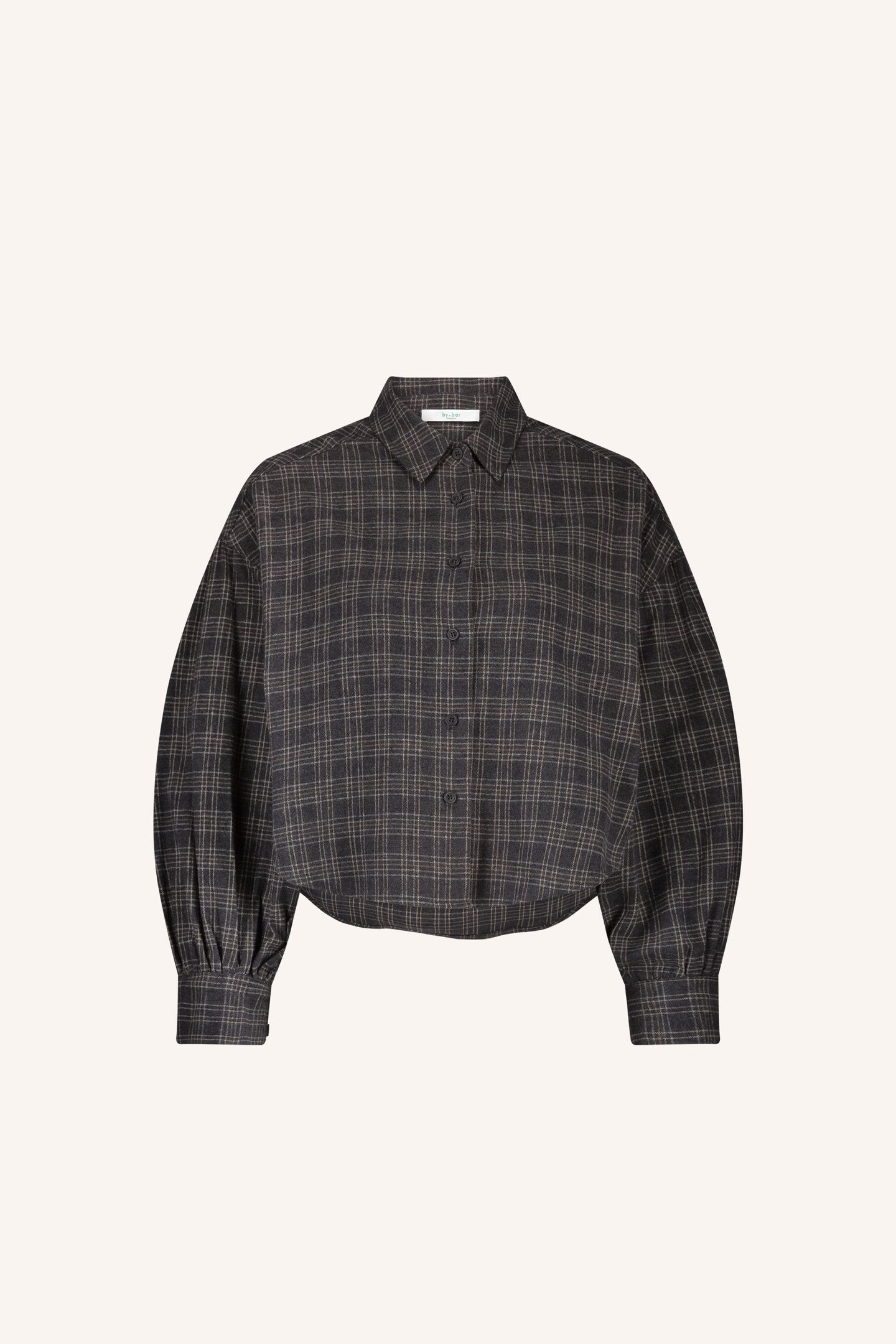 SARAH SHORT CHECK BLOUSE CARAMEL 5