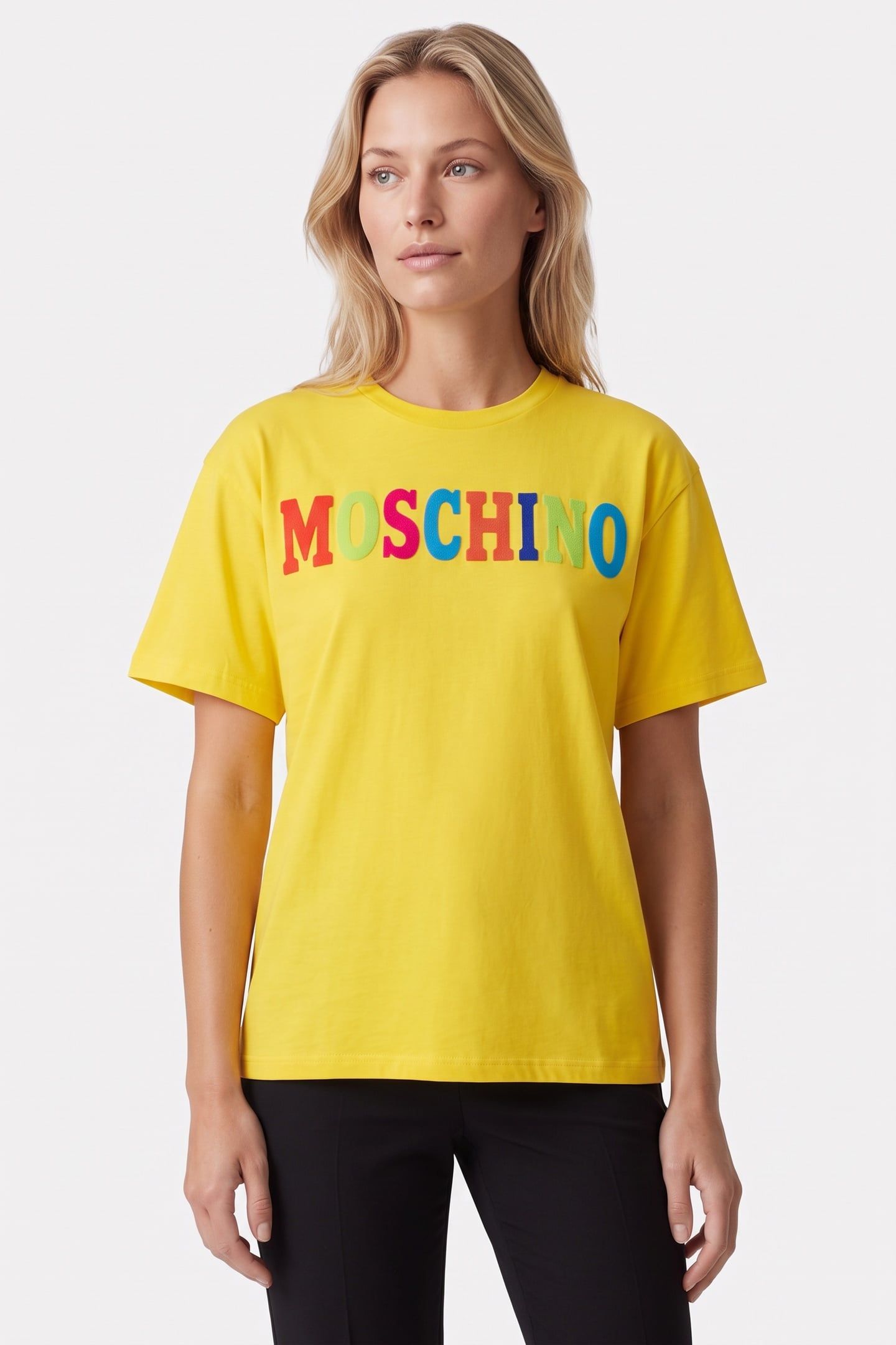 ORGANIC JERSEY T-SHIRT MULTICOLOR LOGO YELLOW 1