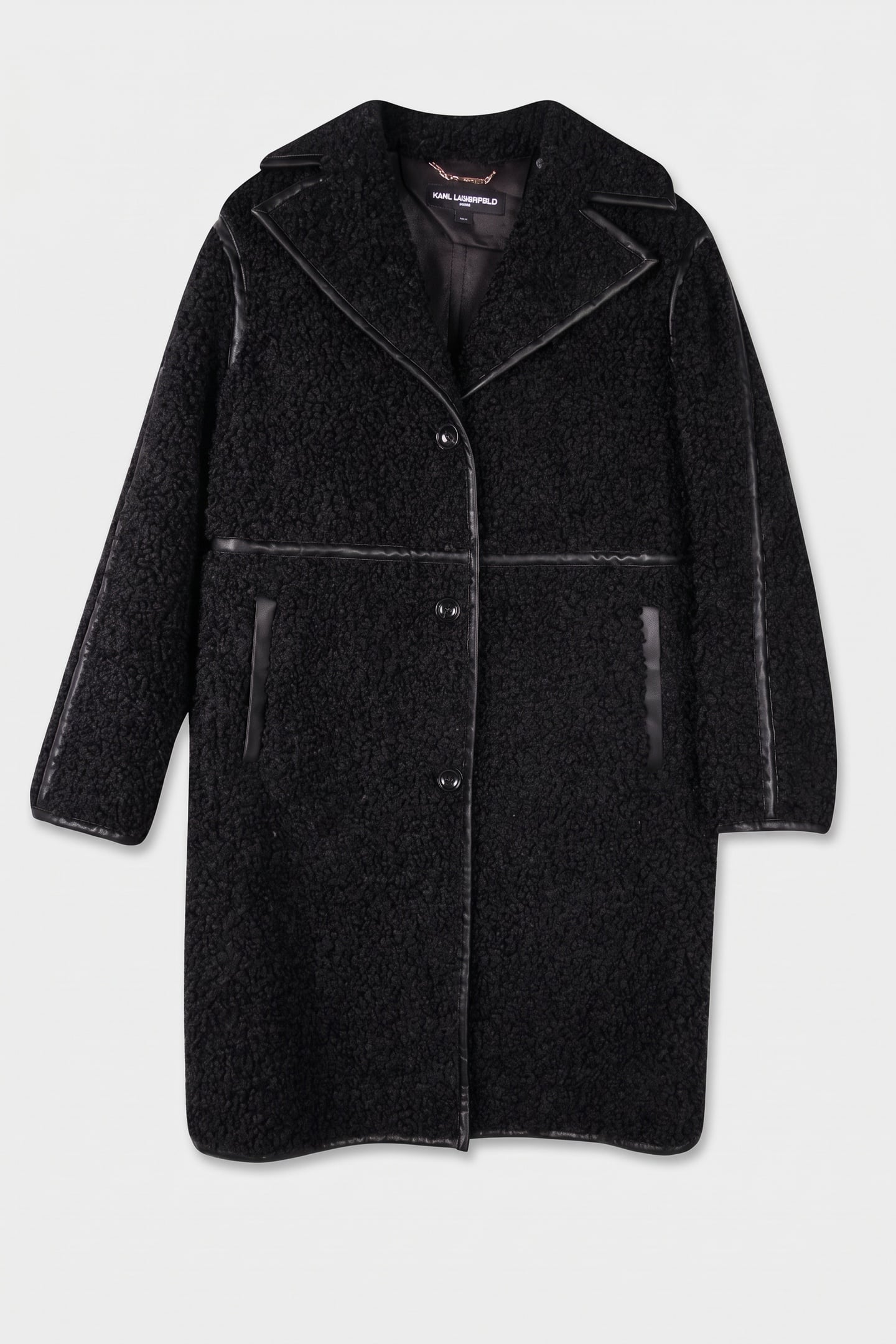 LONG FAUX SHEARLING BLACK 3