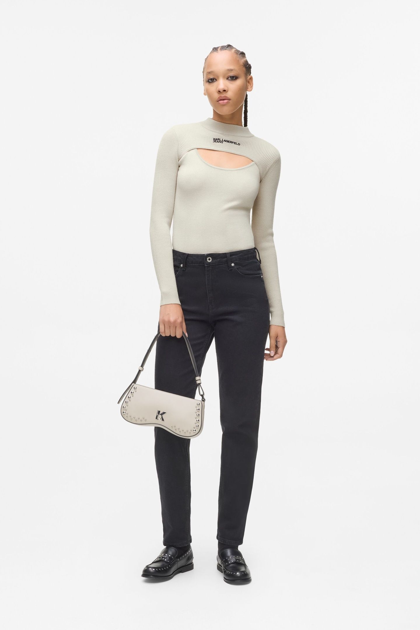 KLJ CUT OUT MOCK NECK SWEATER MOONSTRUCK 2