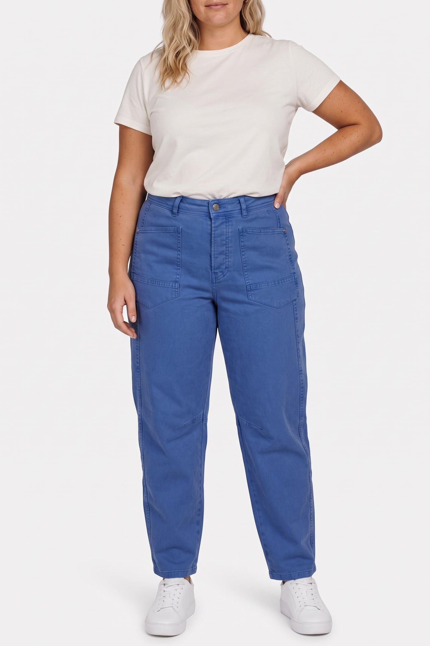 COCOON PANTS VINTAGE COMF STRETCH TWILL ROYAL BLUE 1