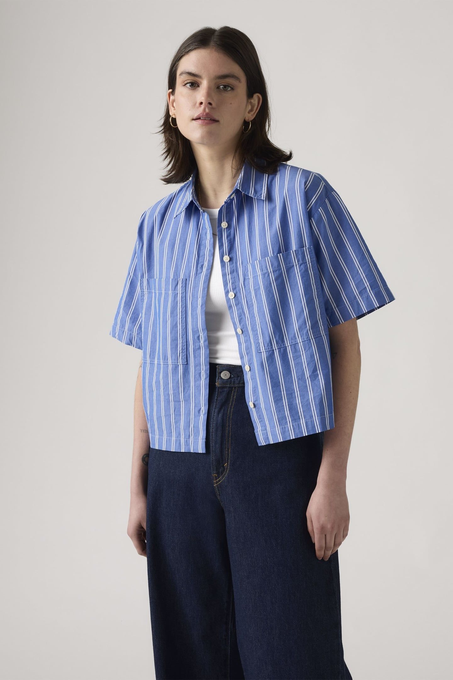 HARLIE SHORT SLEEVE CROPPED SHIRT 3