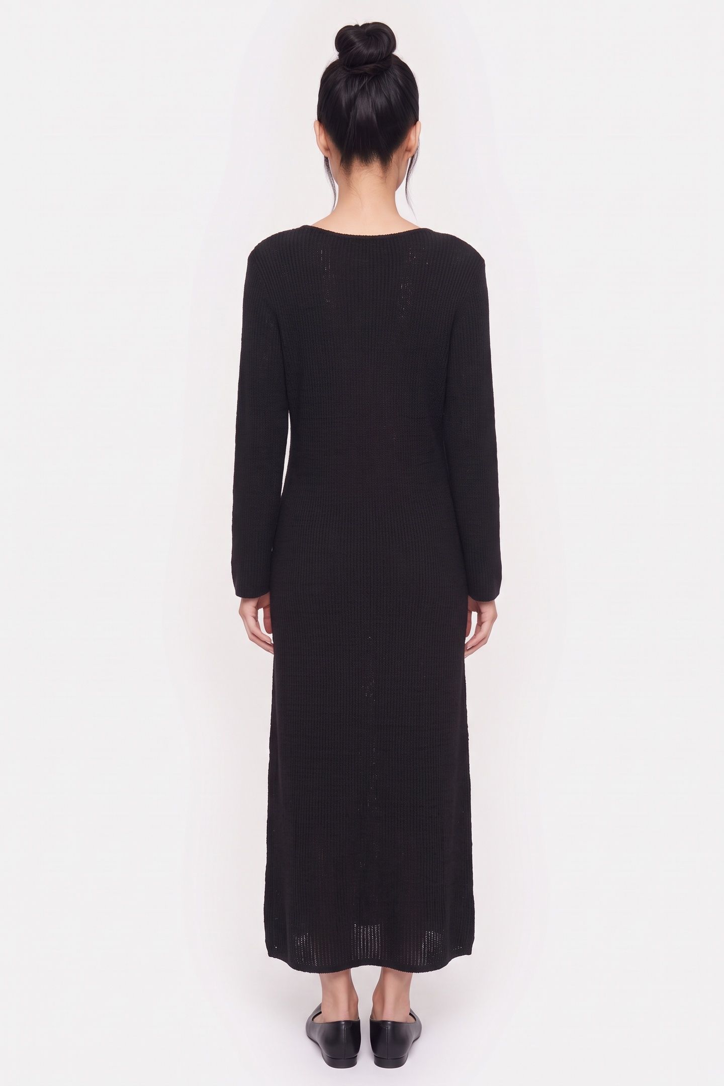CHAVELA OPEN KNIT DRESS BLACK 2