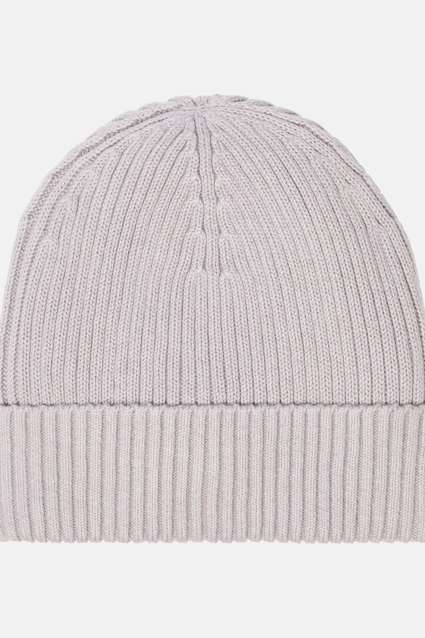 PATCH CHUNKY RIB COTTON BEANIE SILVER SCONCE 2