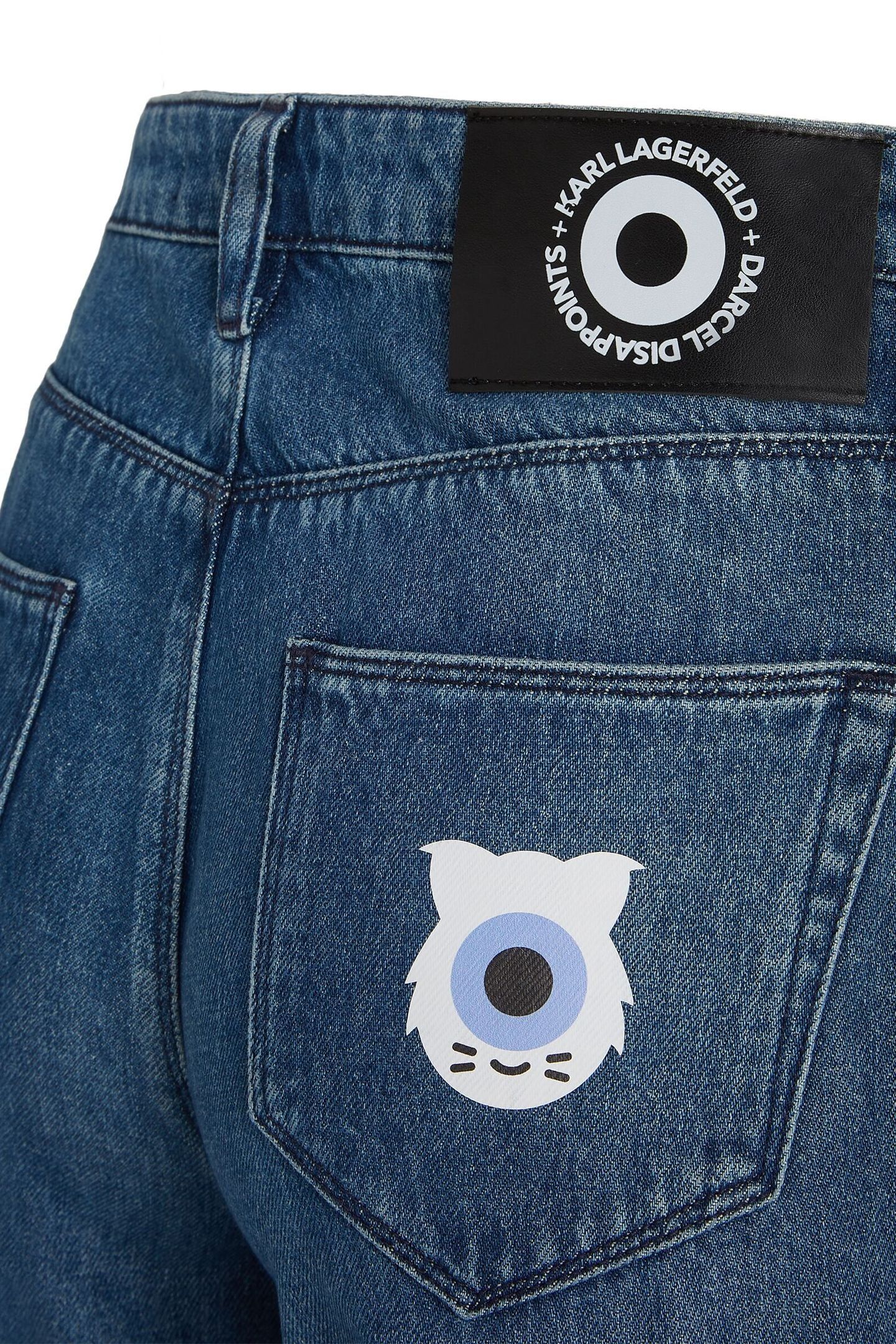 KLXDD PRINTED DENIM PANTS MID BLUE DENIM 6