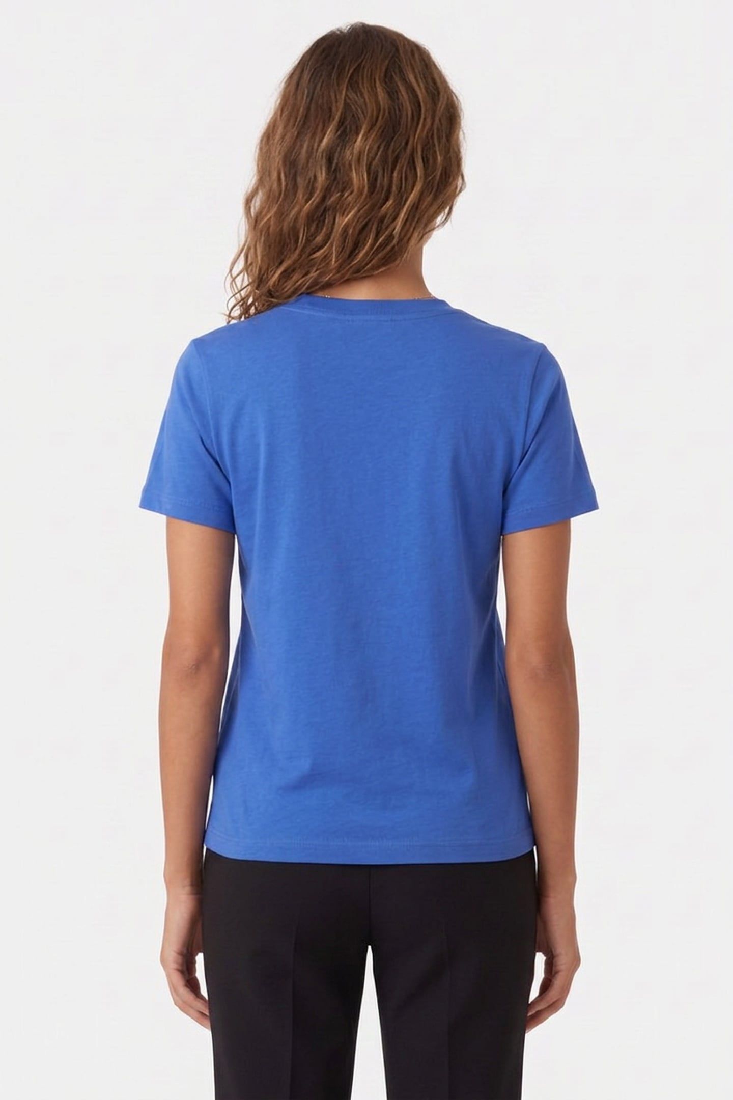 DOUBLE SMILEY®LOGO ORGANIC JERSEY T-SHIRT BLUE 2