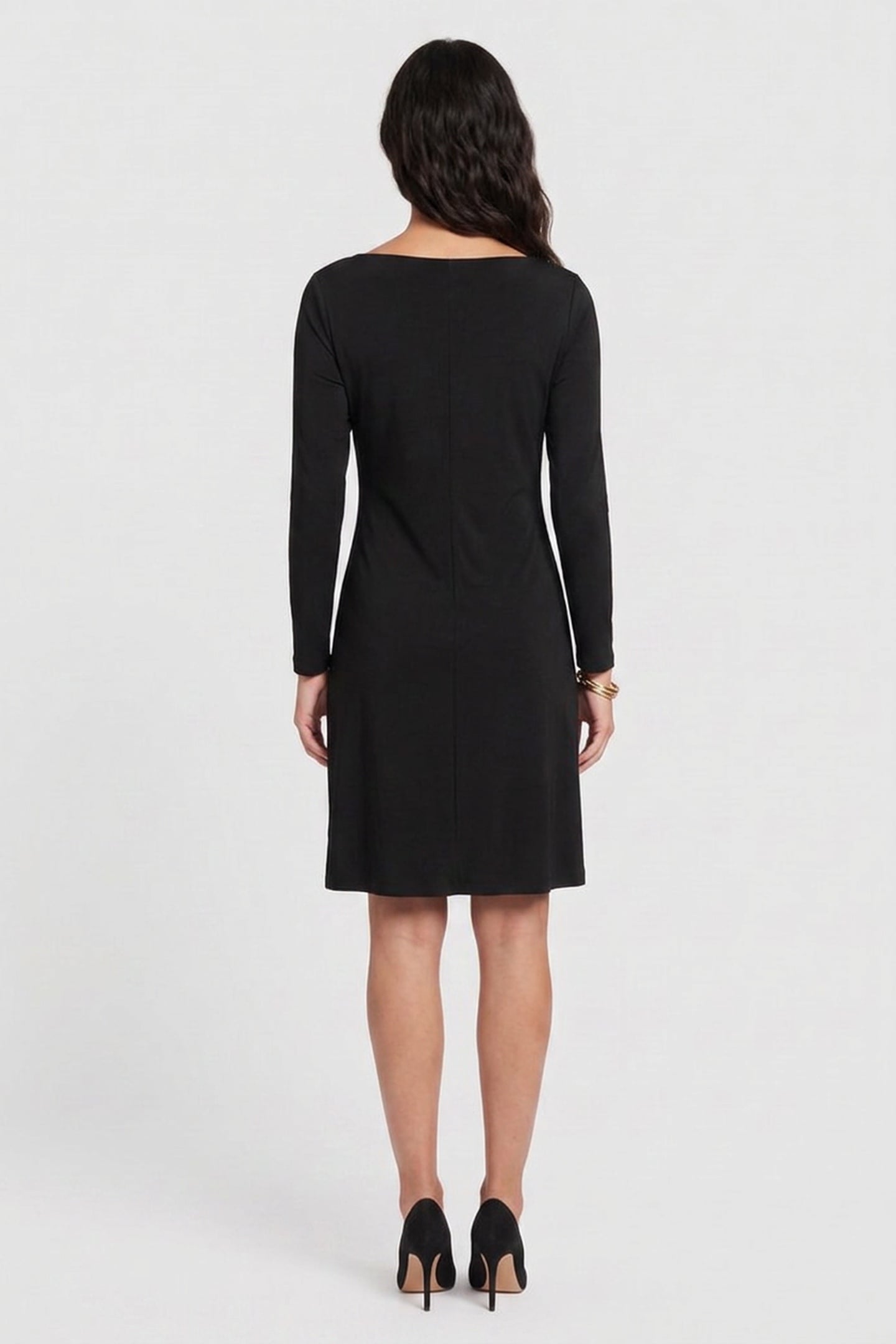PADDED HEART STRETCH ORGANZINE DRESS BLACK 2